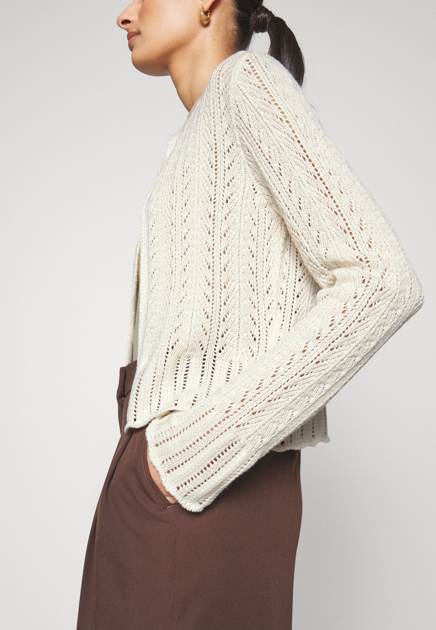 Anna Field Pointelle Bolero - Cardigan
