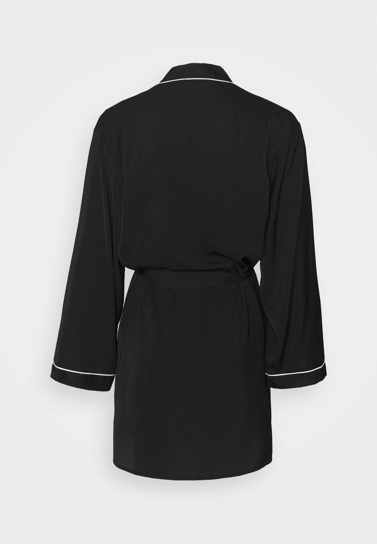 Anna Field Amanda Satin Dressing Gown - Dressing Gown - Black