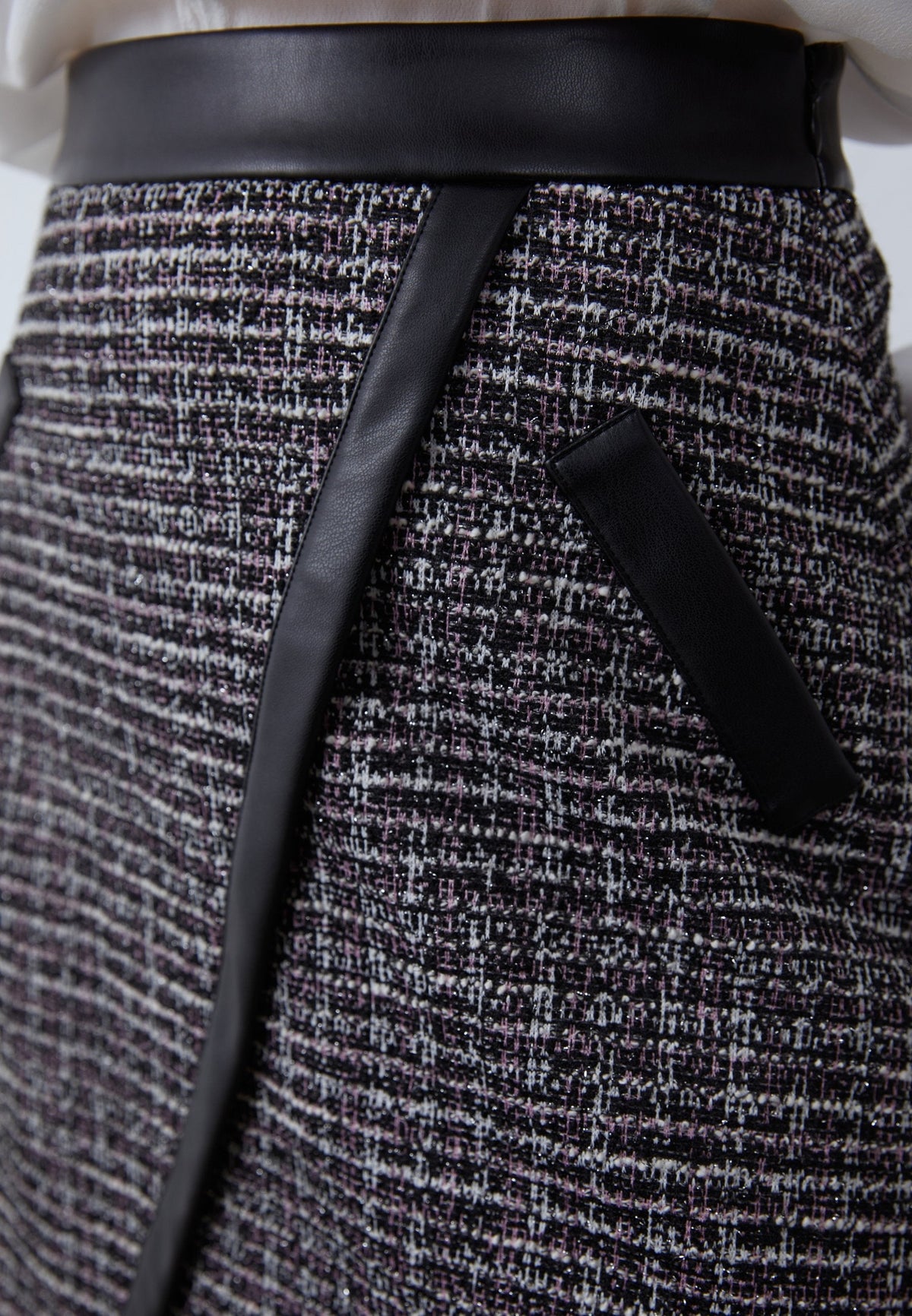 Anna Field A-line Skirt - Black/white/light Pink
