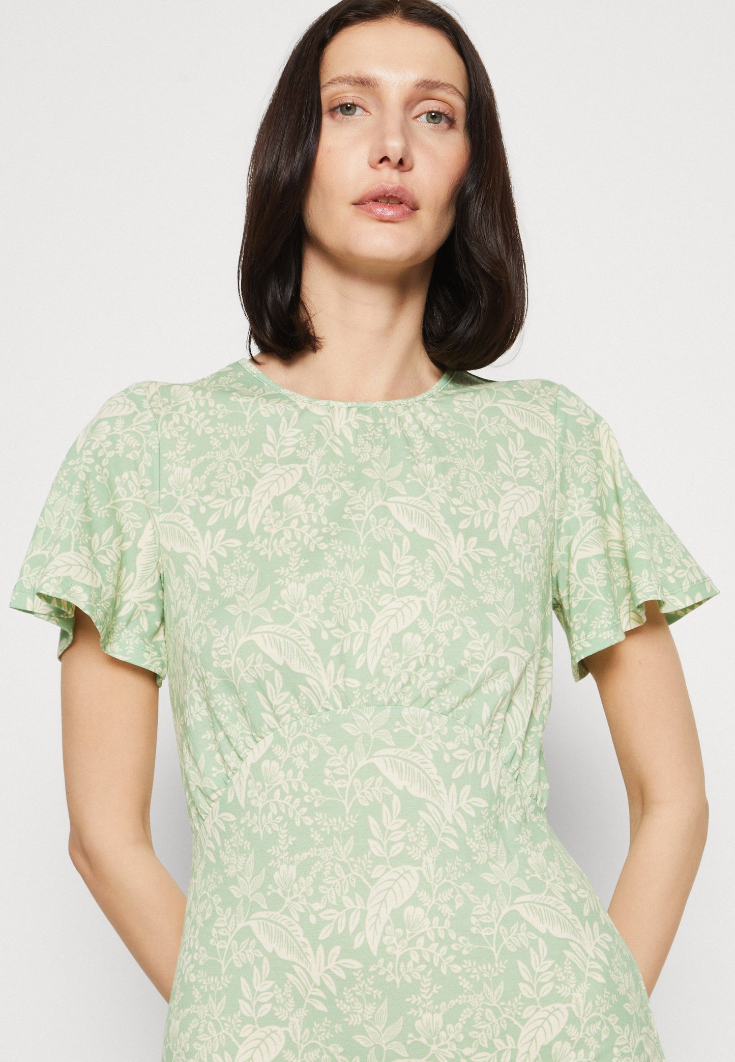 Anna Field Jersey Dress - Green/Light Green