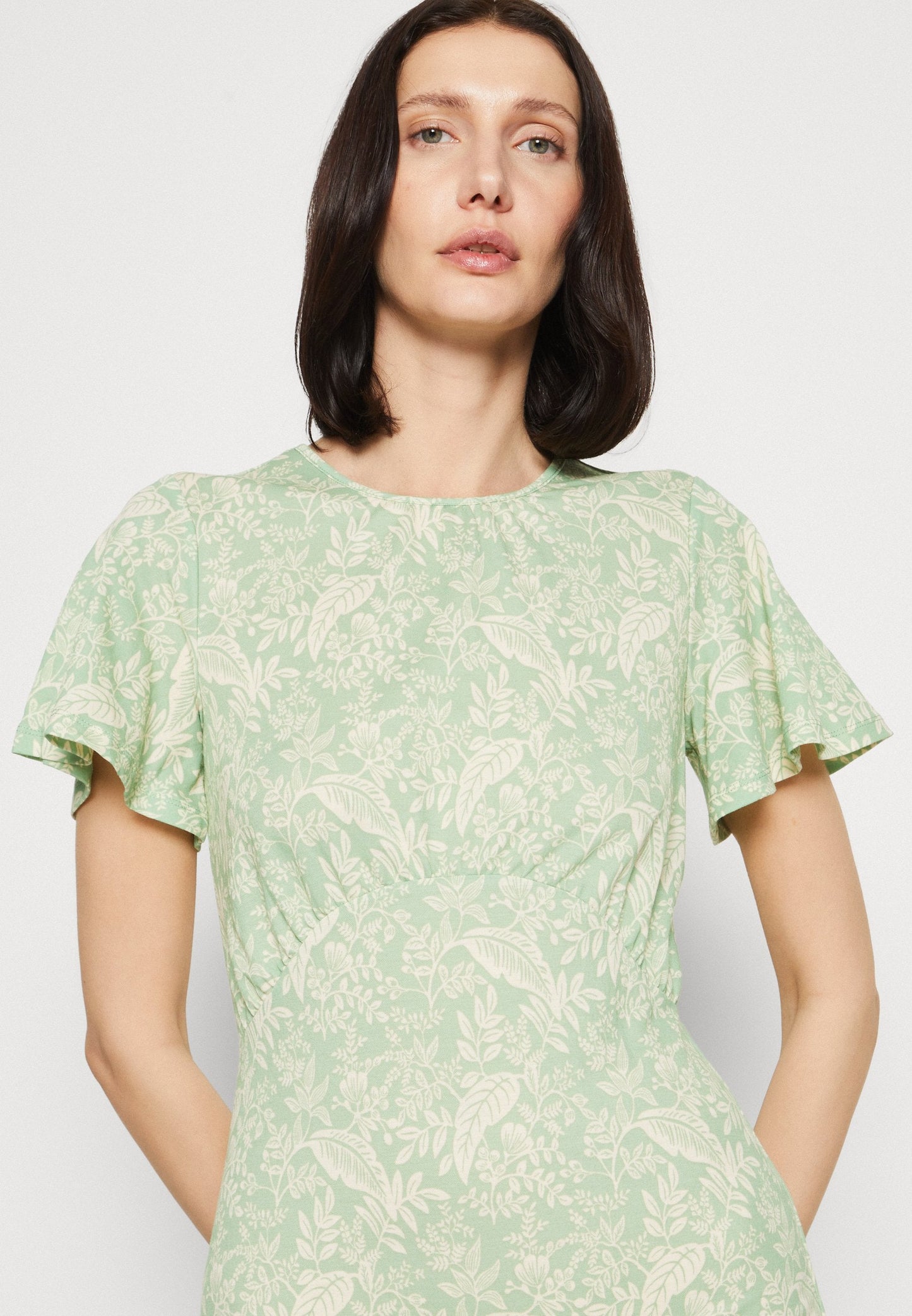 Anna Field Jersey Dress - Green/Light Green