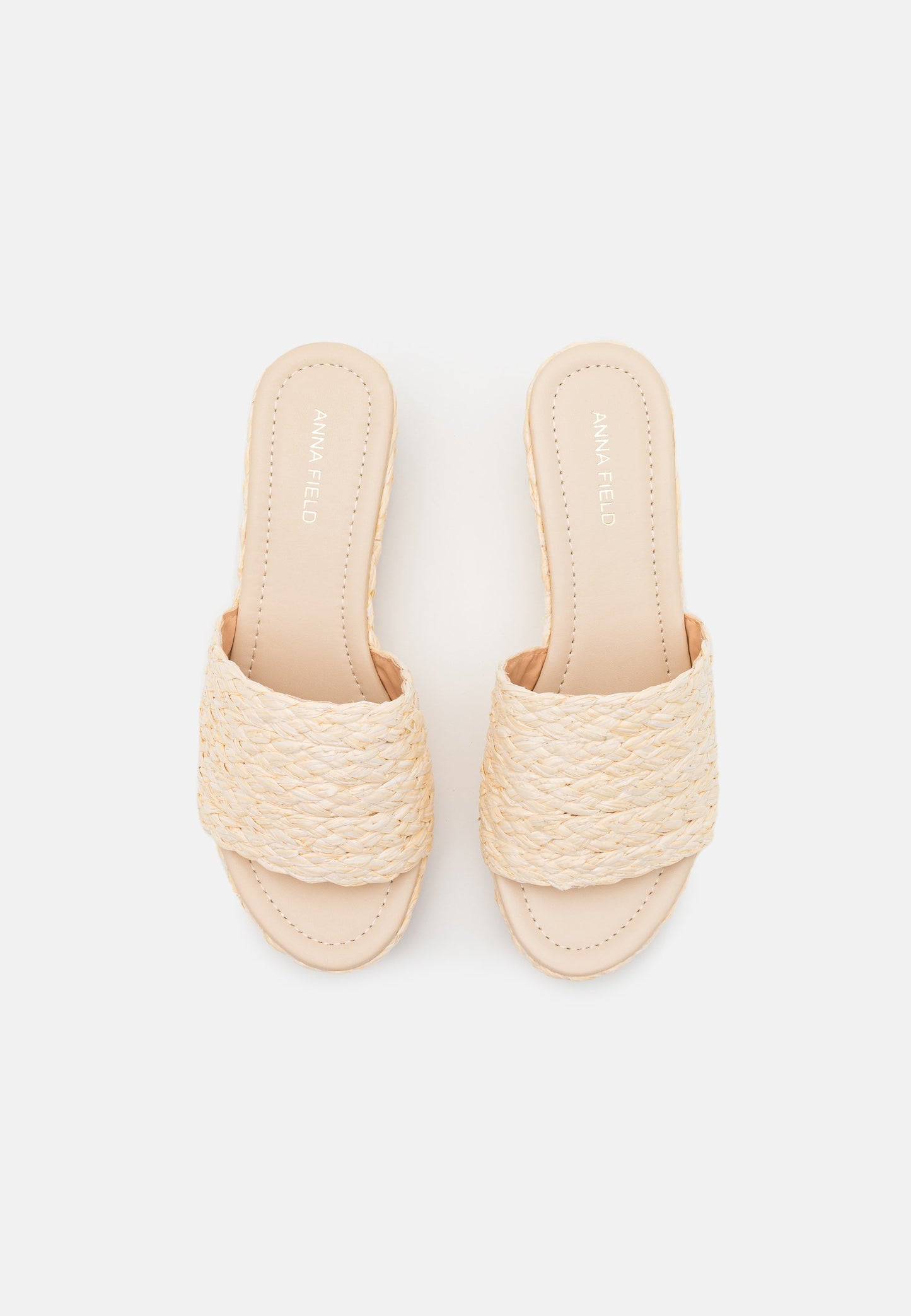 Anna Field Heeled Mules - Beige