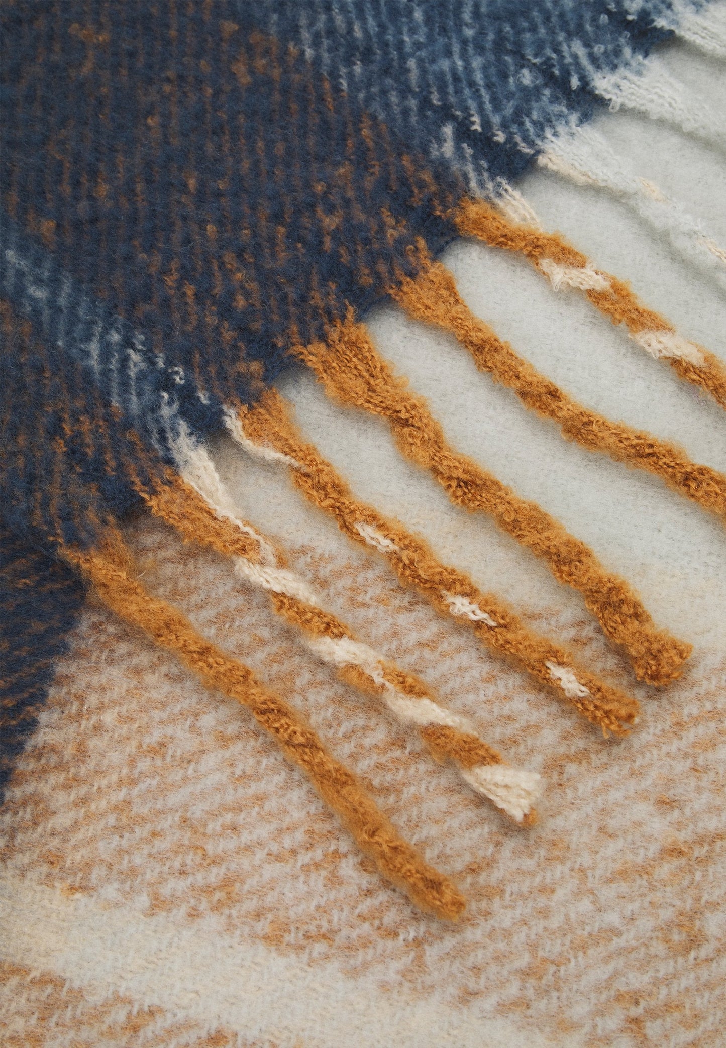 Anna Field Scarf - Brown/White/Blue