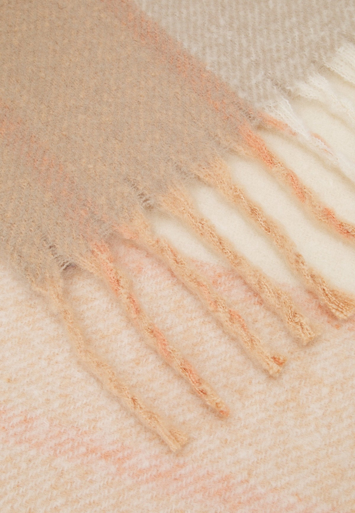 Anna Field Scarf - Orange/Beige/Grey