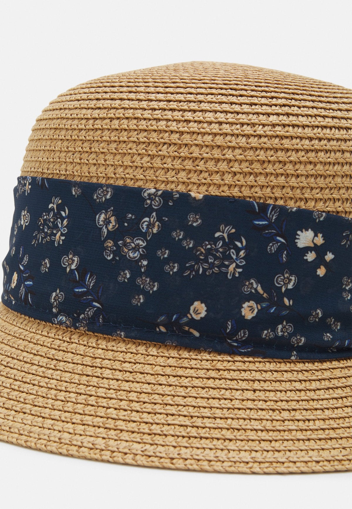 Anna Field Hat - Tan/Dark Blue