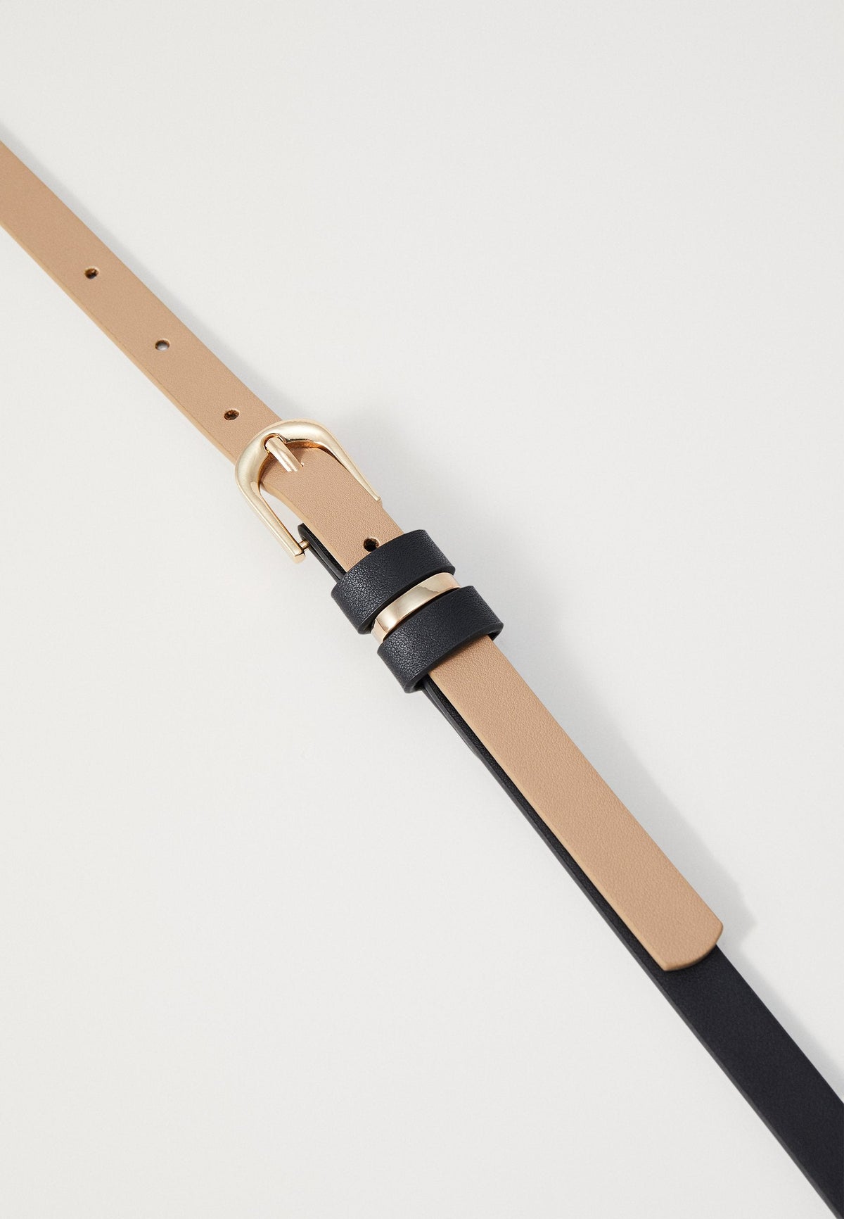 Anna Field 2 PACK - Belt - Black/beige