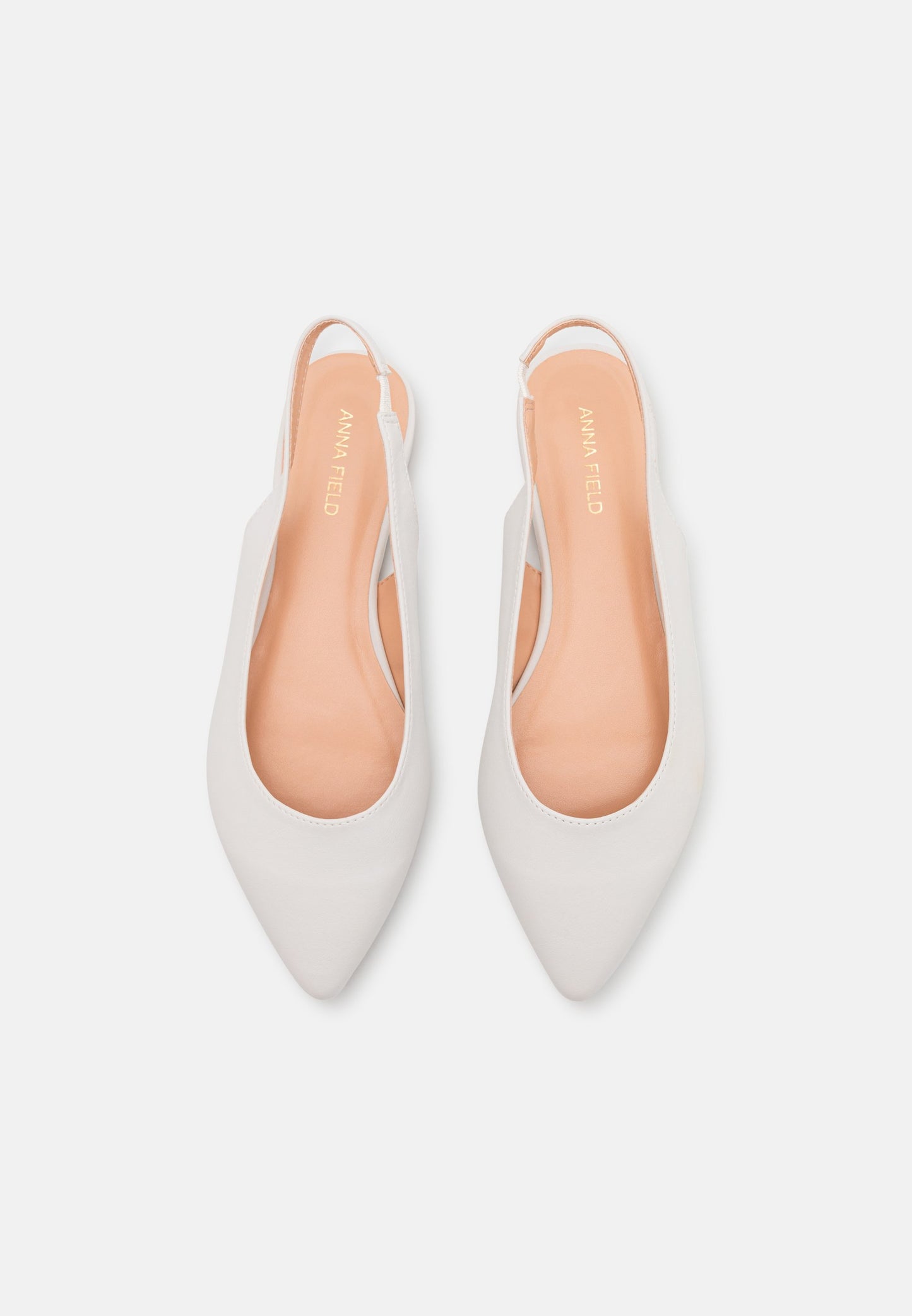 Anna Field Slingback Ballet Pumps - White