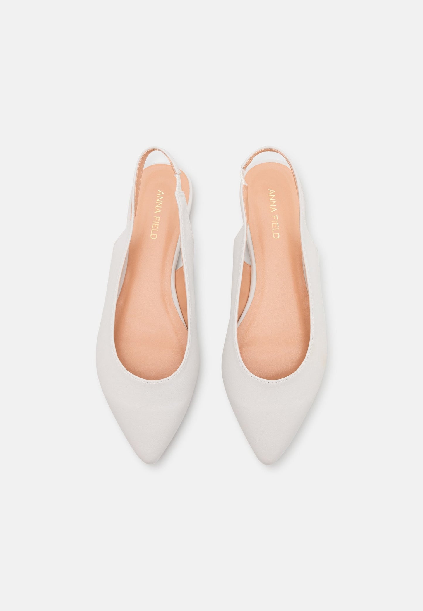 Anna Field Slingback Ballet Pumps - White