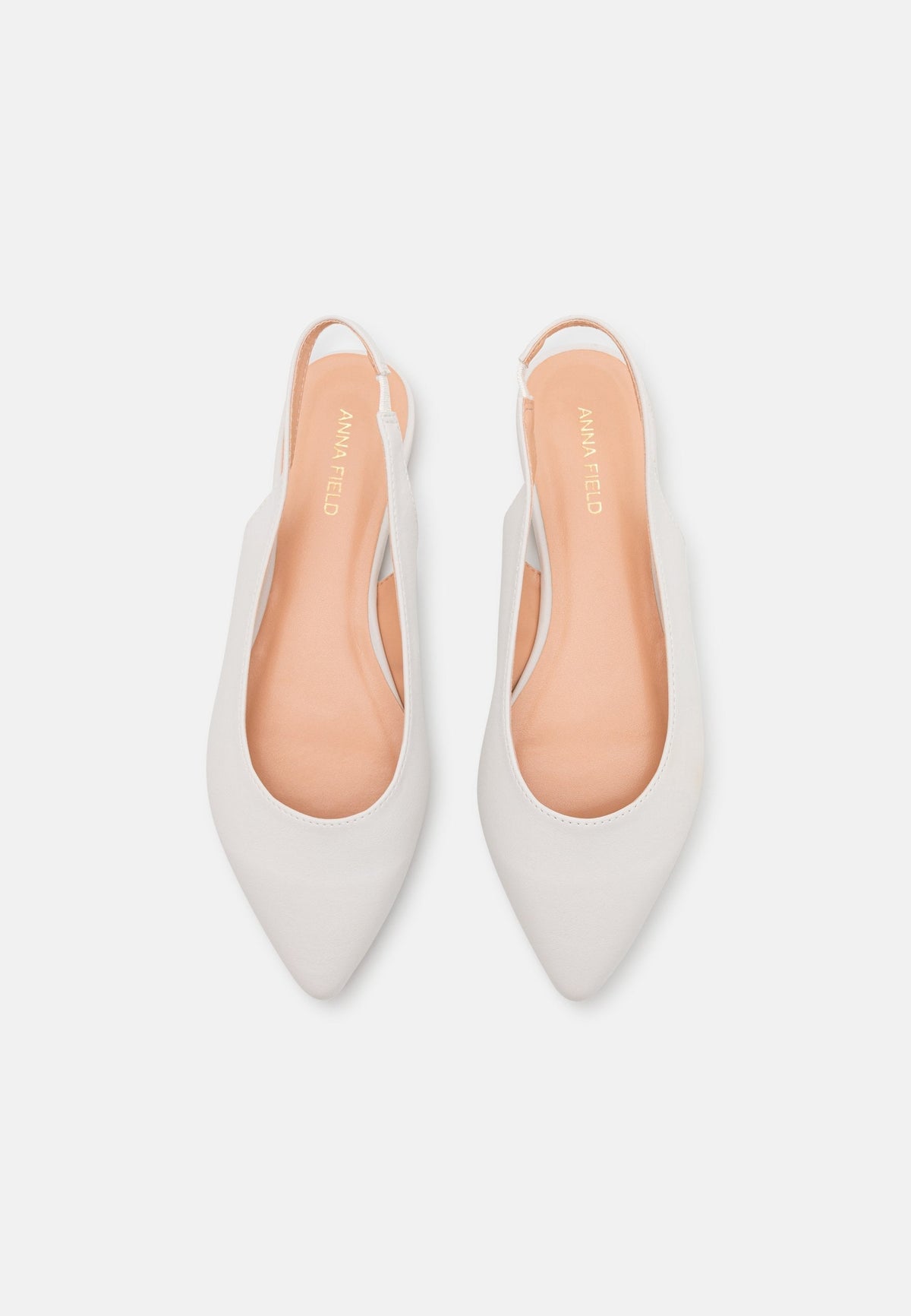 Anna Field Slingback Ballet Pumps - White