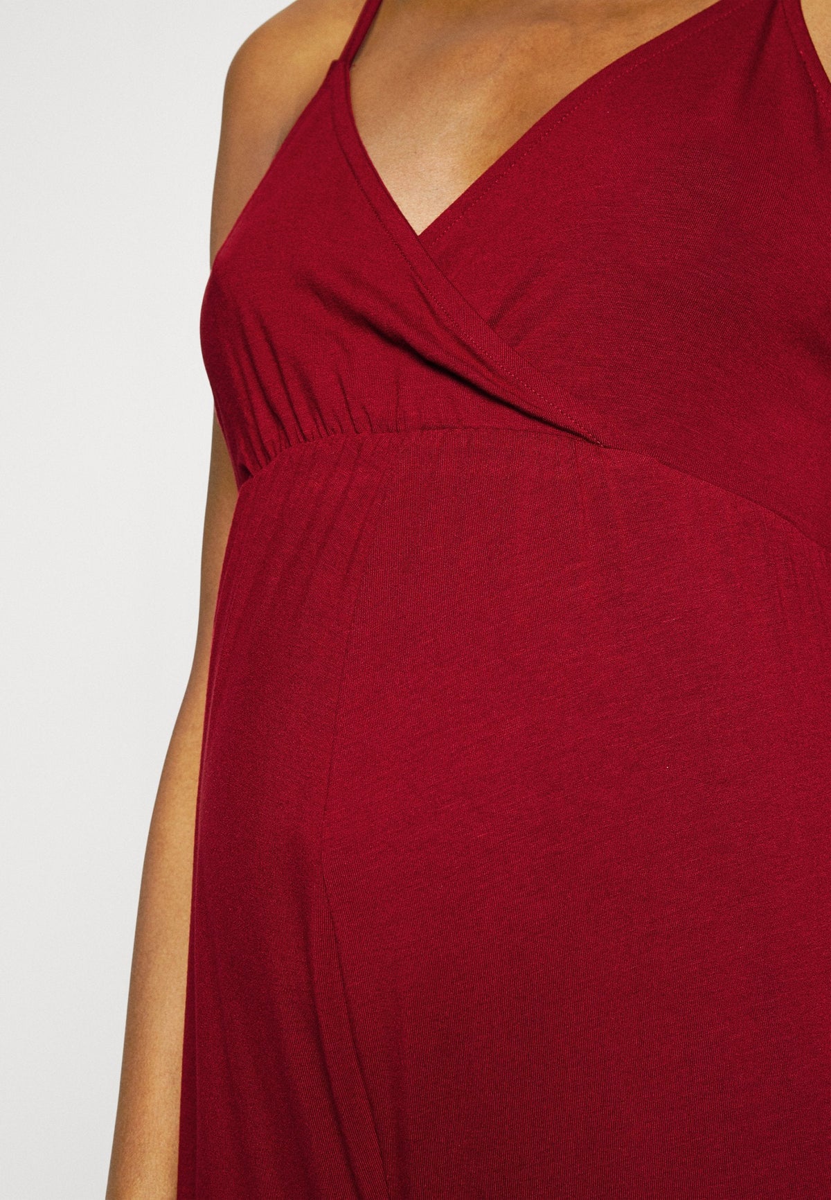 Strappy Drappy Cintered- Jumpsuit - Dark Red