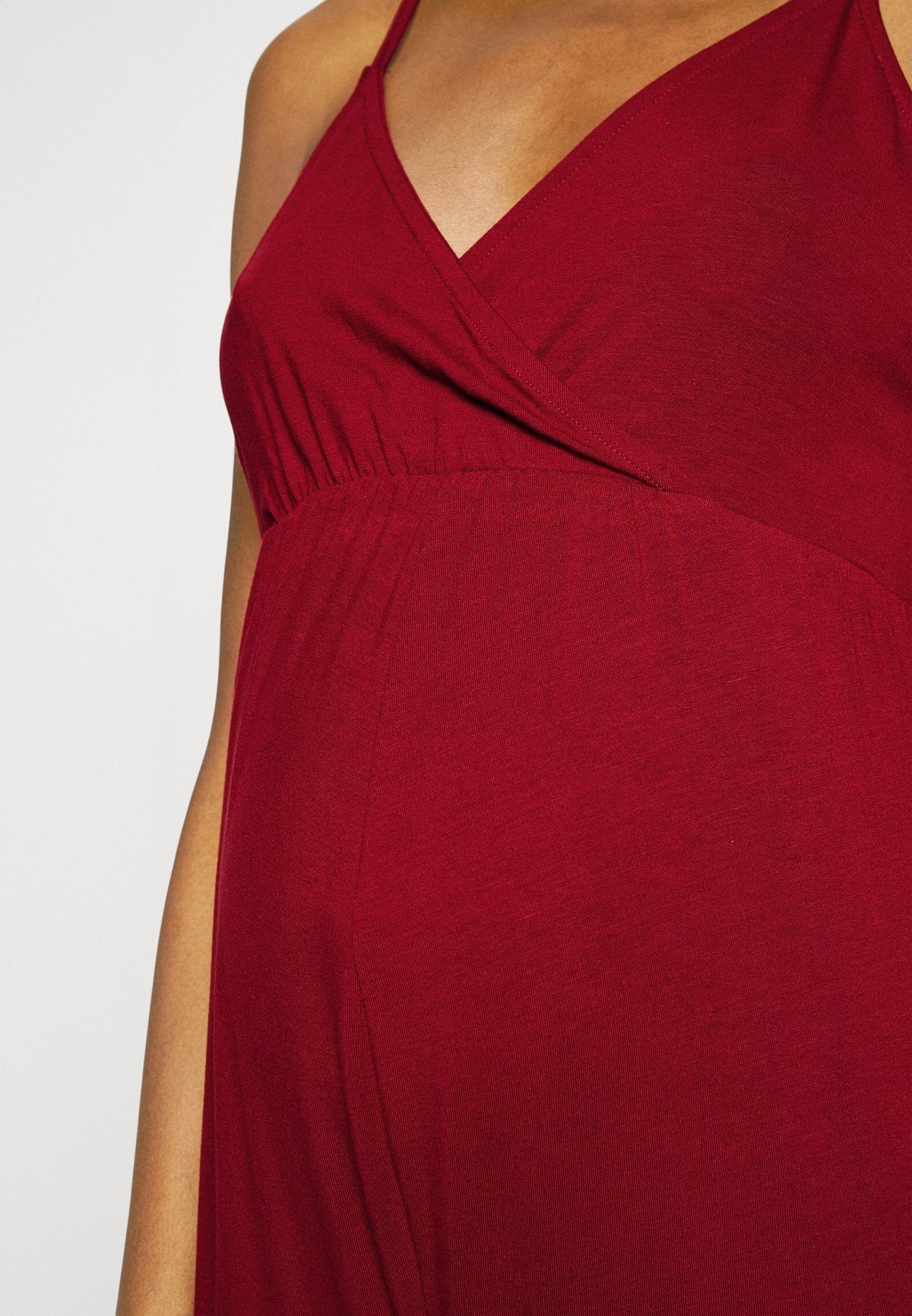 Strappy Drappy Cintered- Jumpsuit - Dark Red