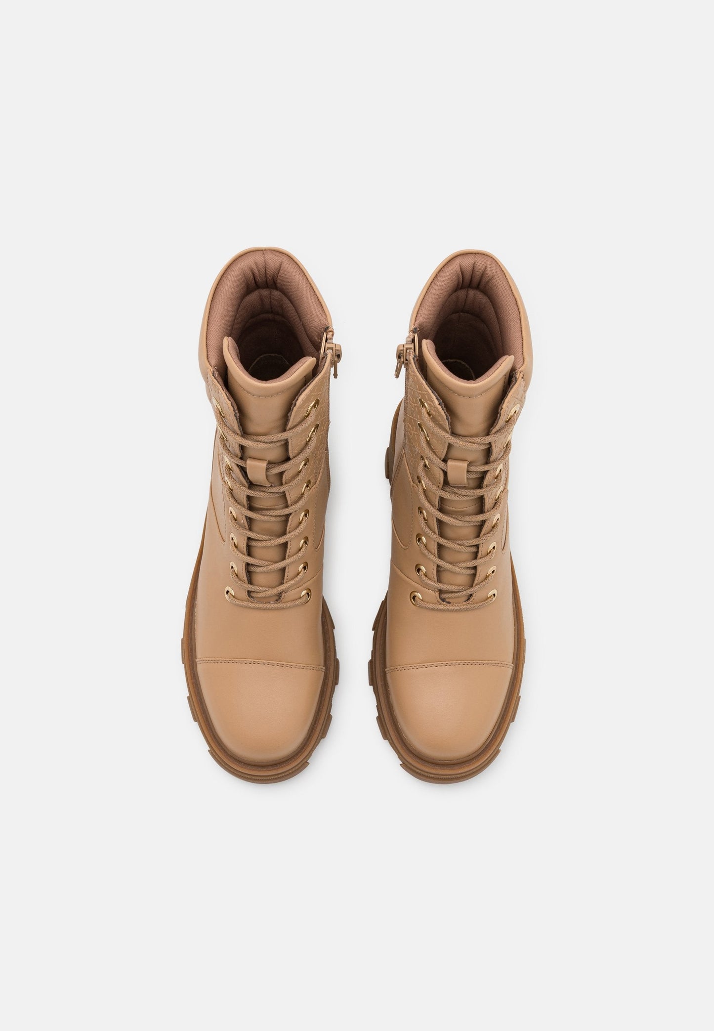 Anna Field Lace-Up Ankle Boots - Beige