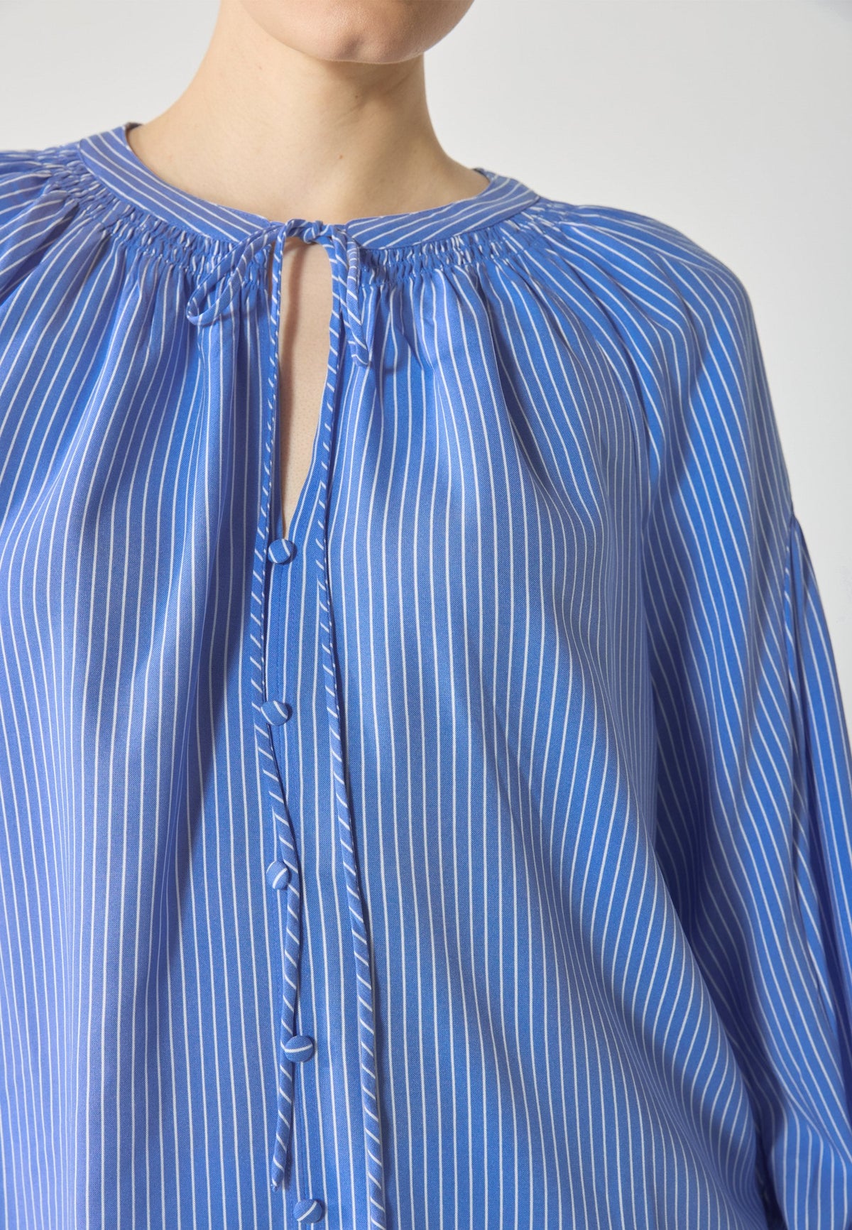 Anna Field Blouse - White/blue