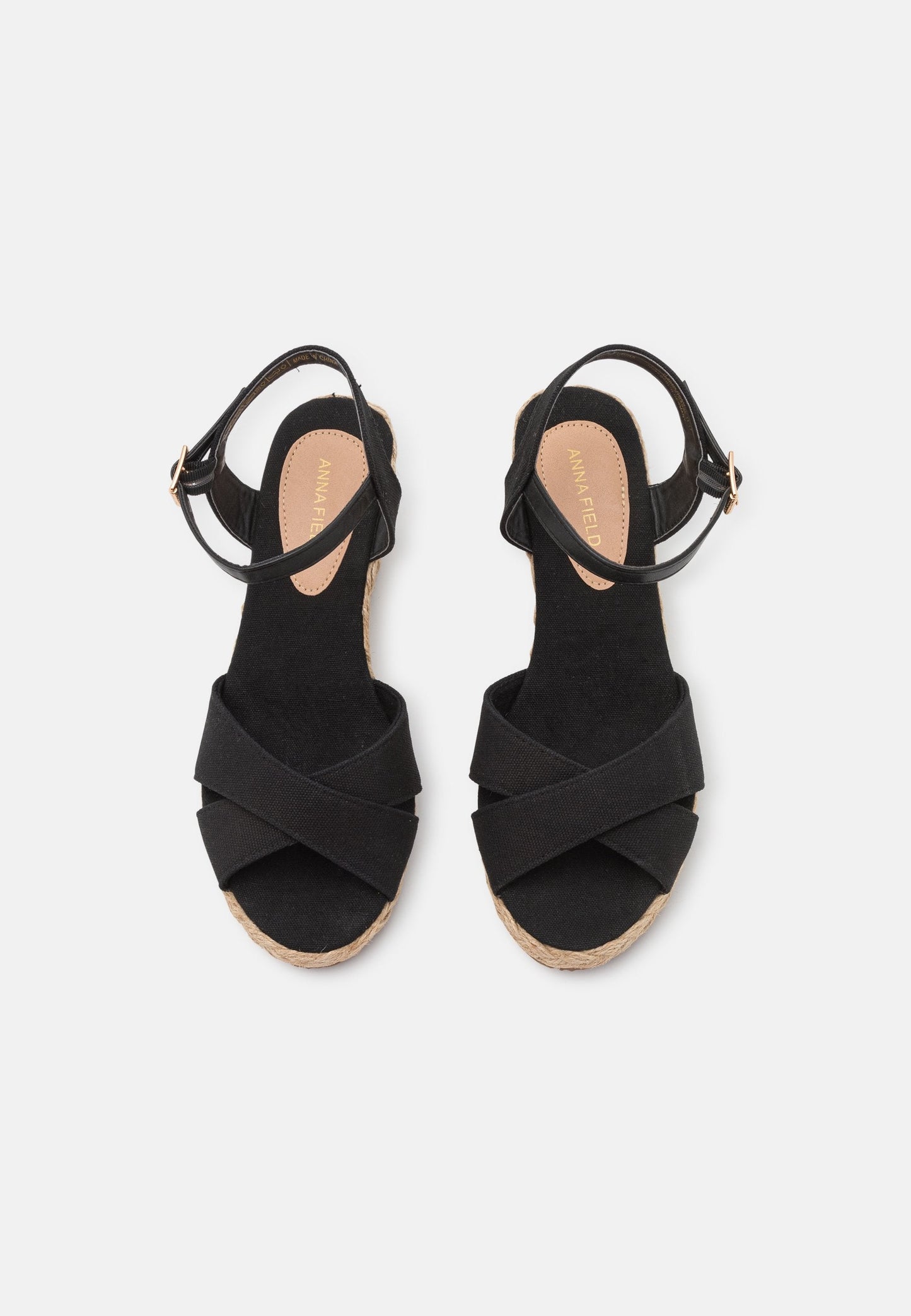 Anna Field Wedge Sandals - Black