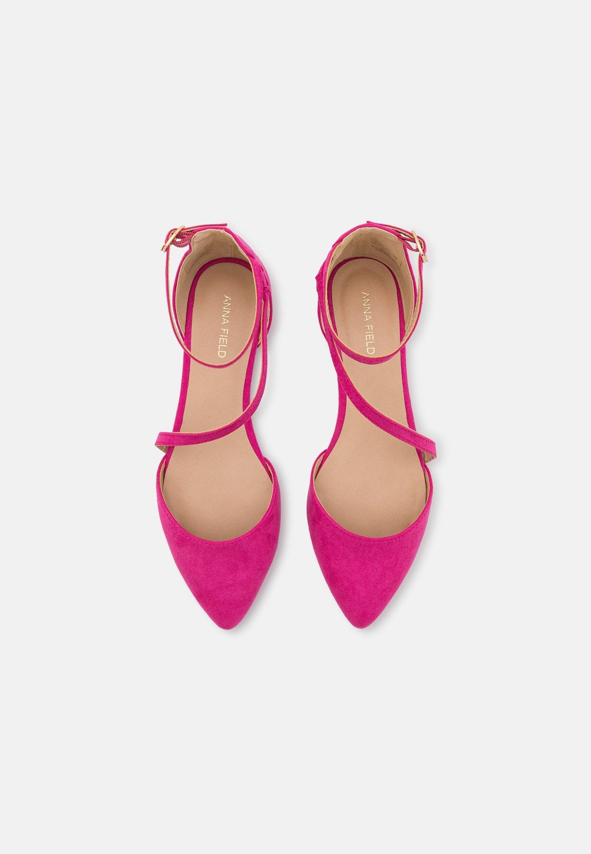 Ankle Strap Ballet Pumps - Pink