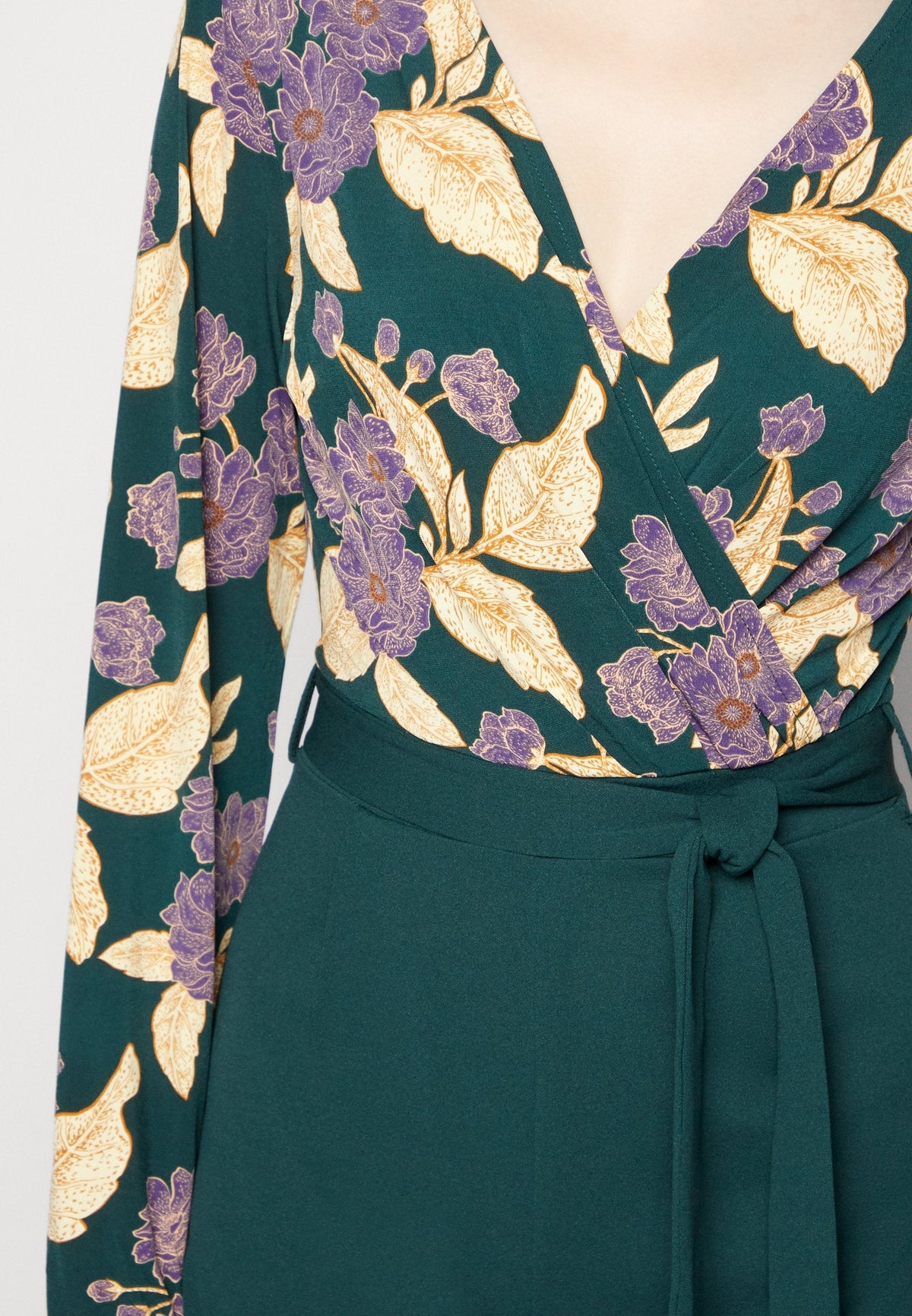 Anna Field Jumpsuit - Dark Green/Yellow