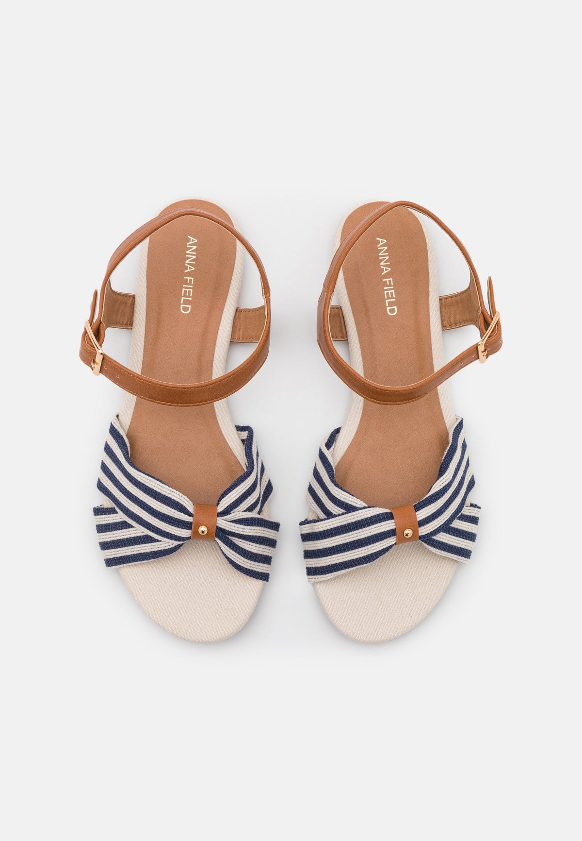 Anna Field Sandals - Cognac/Dark Blue