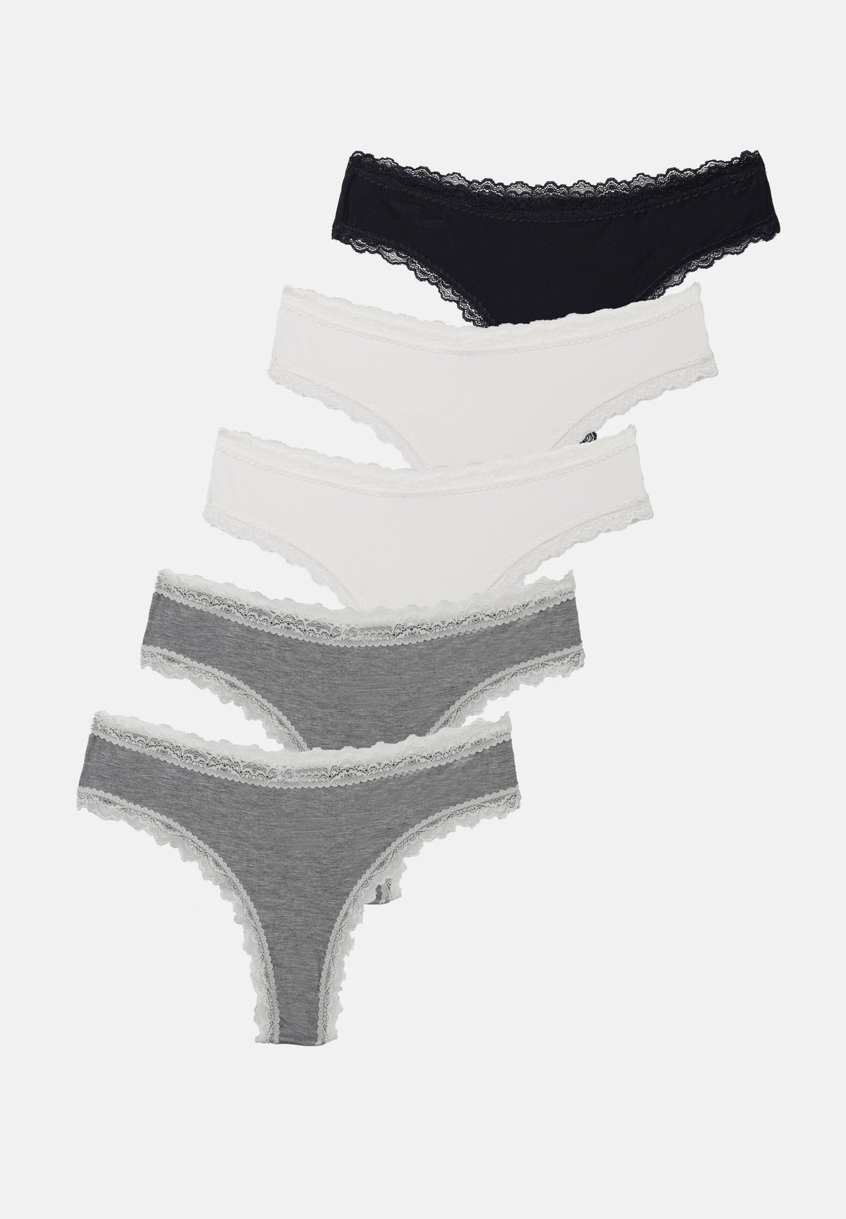 Anna Field 5 PACK - Briefs - Rose/white/beige