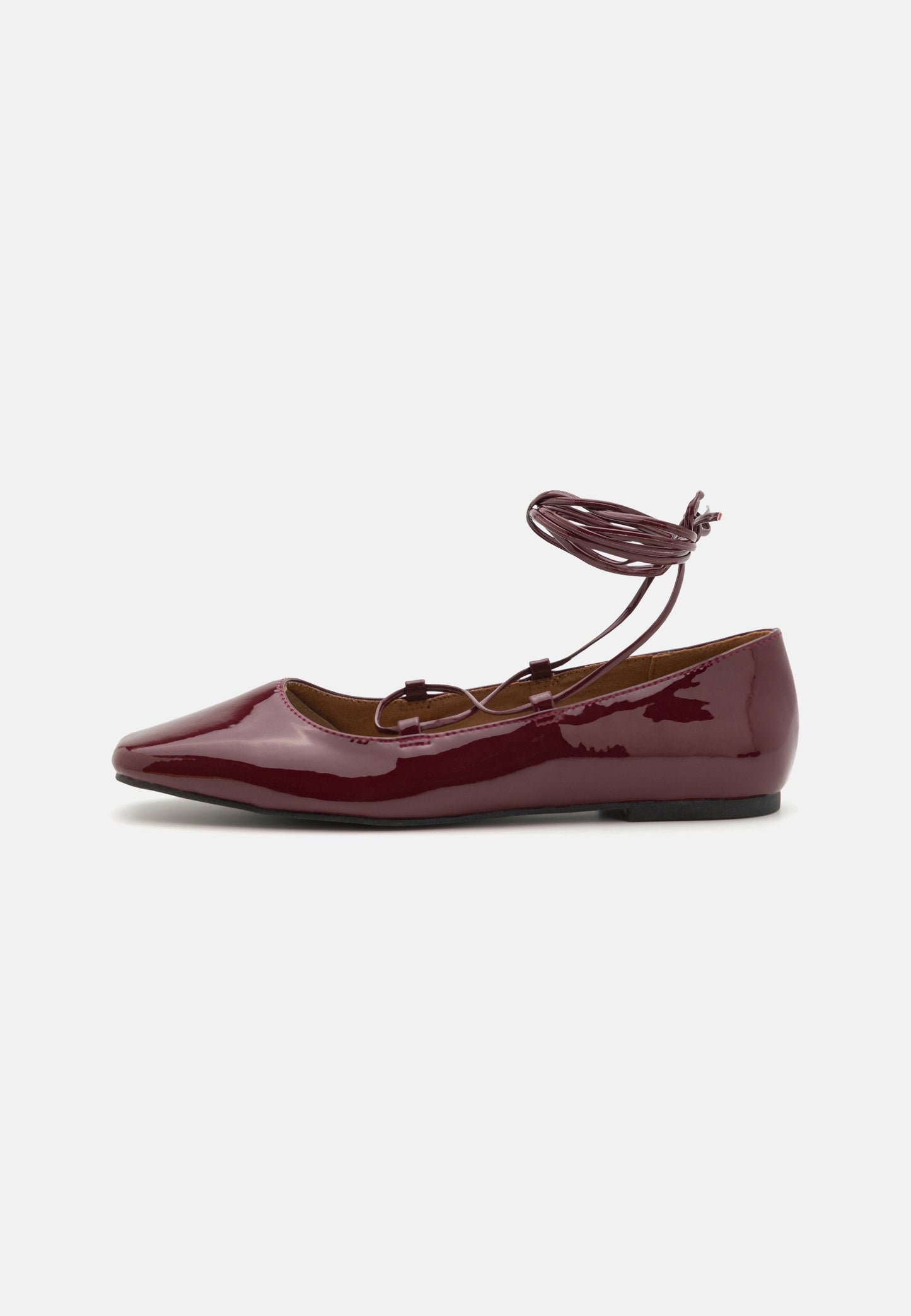 Ankle Strap Ballet Pumps - Gold