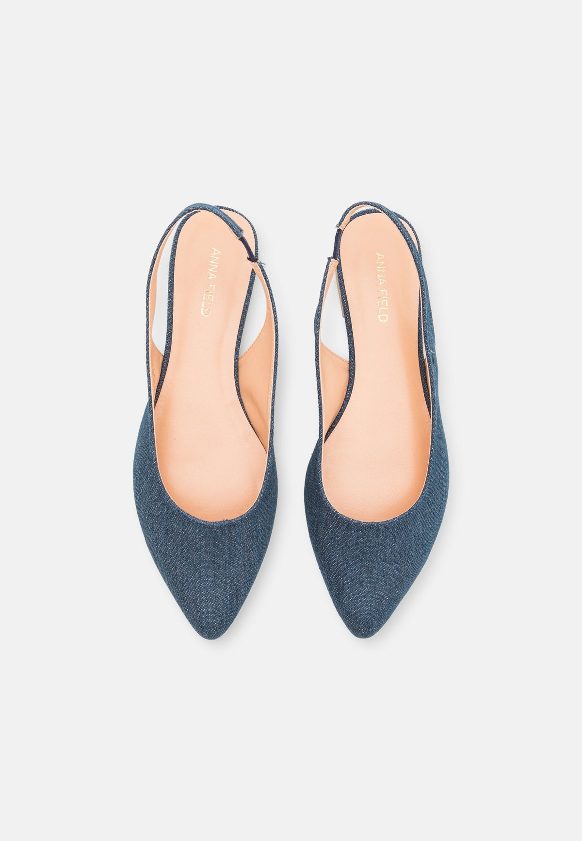 Anna Field Slingback Ballet Pumps - Blue