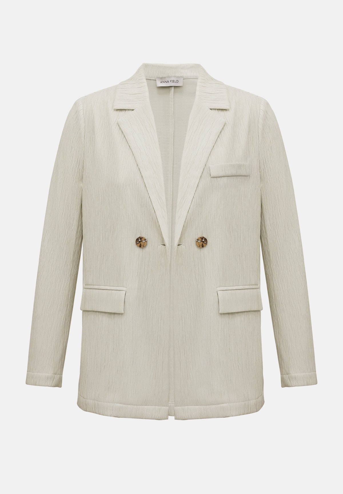 Anna Field TEXTURED CRINKLED - Blazer - Black