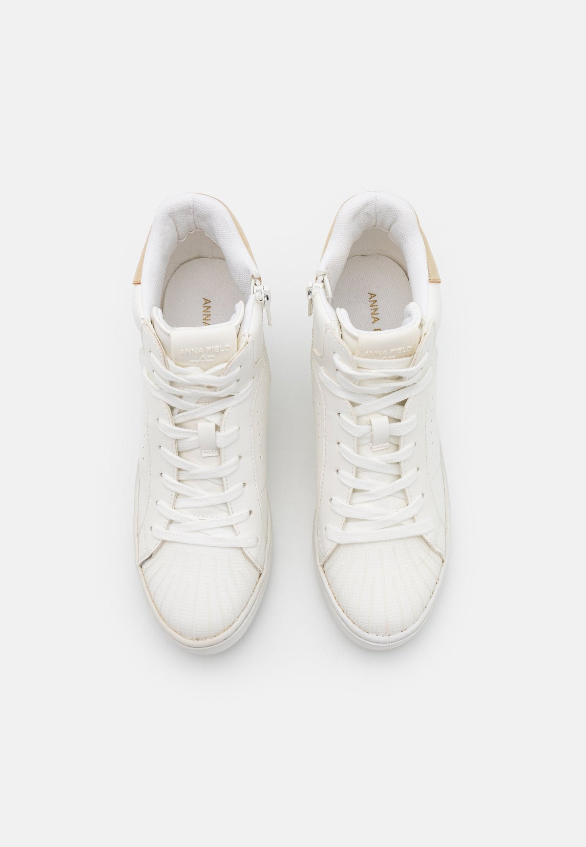Anna Field High-Top Trainers - White/Gold