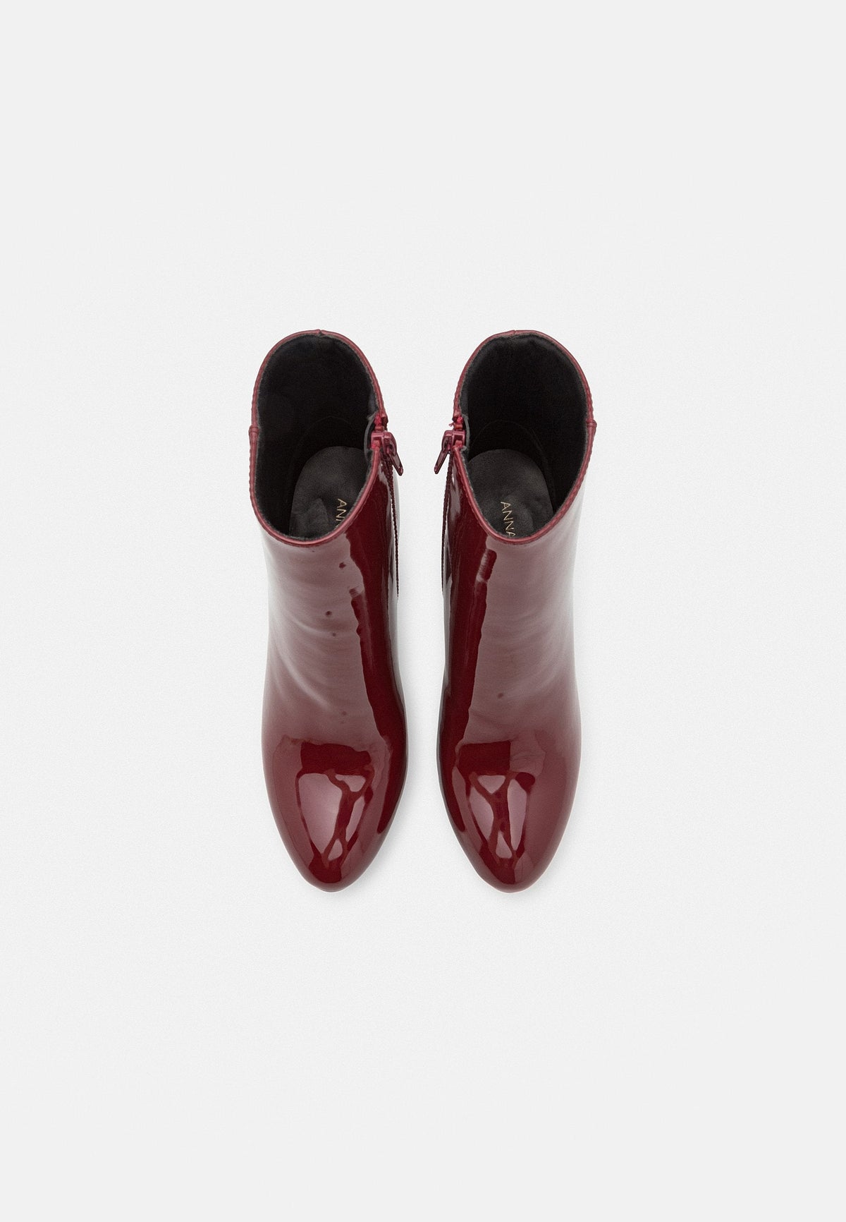 Anna Field High Heeled Ankle Boots - Dark Red