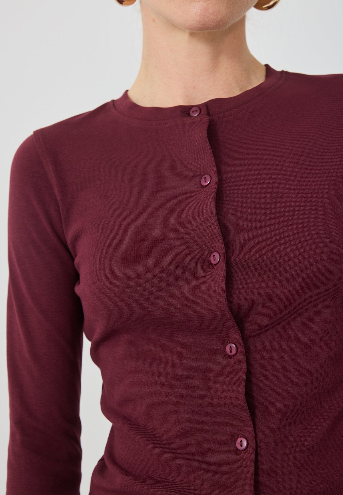 Anna Field Cardigan - Bordeaux