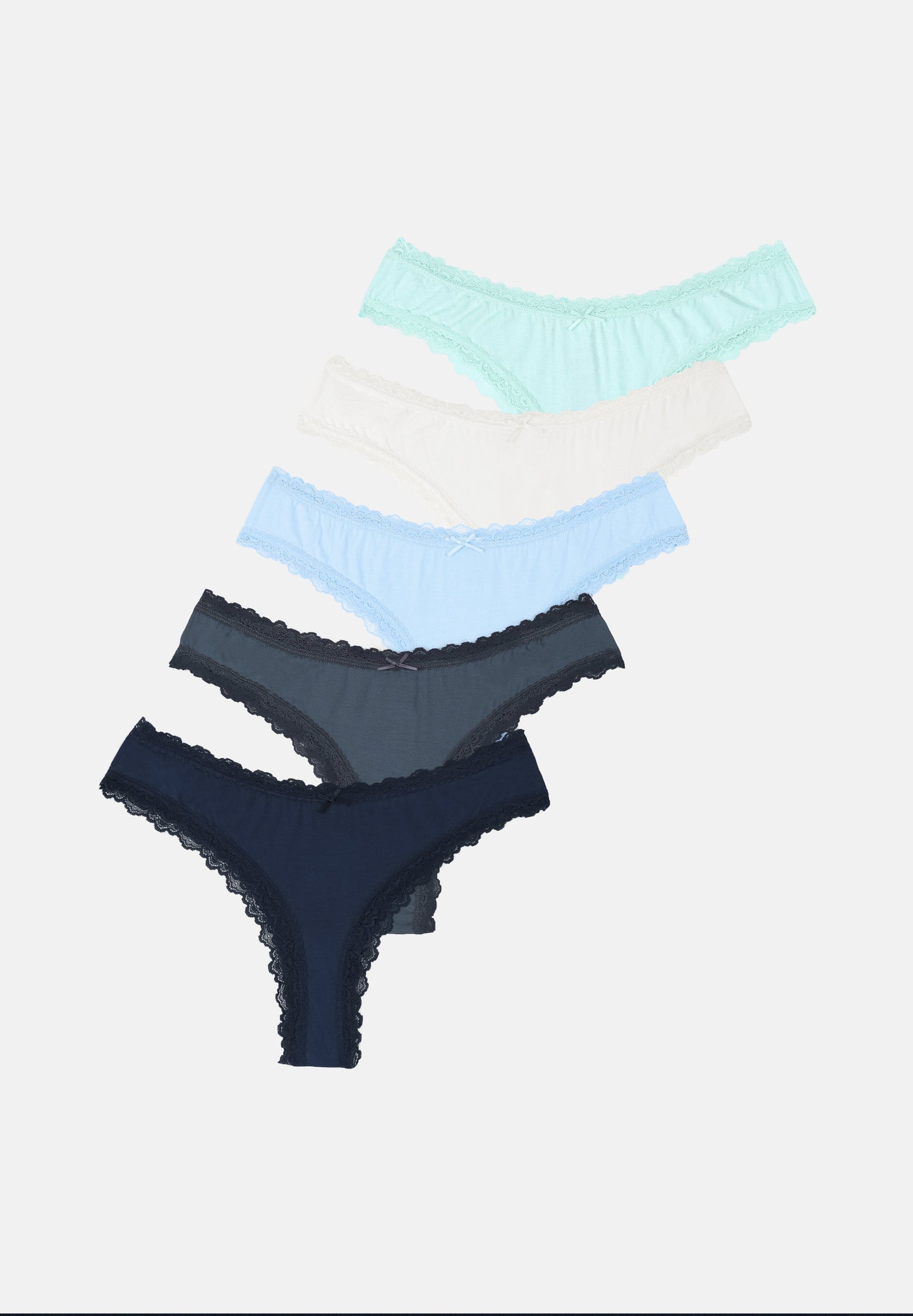 Anna Field 5 PACK - Briefs - Brown Shades/sand/white/black