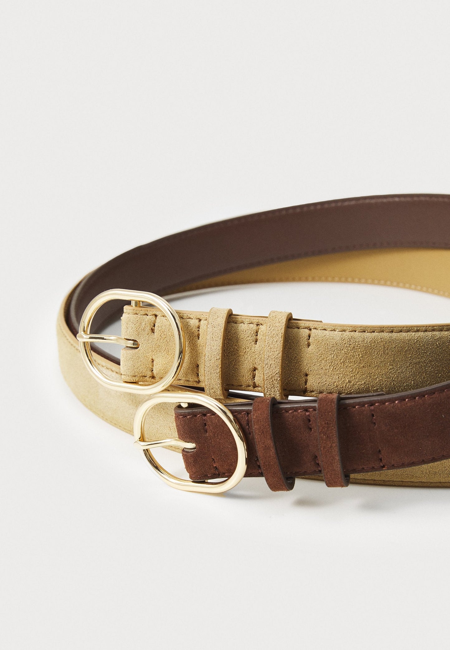 Anna Field 2 PACK - Belt - Beige/brown