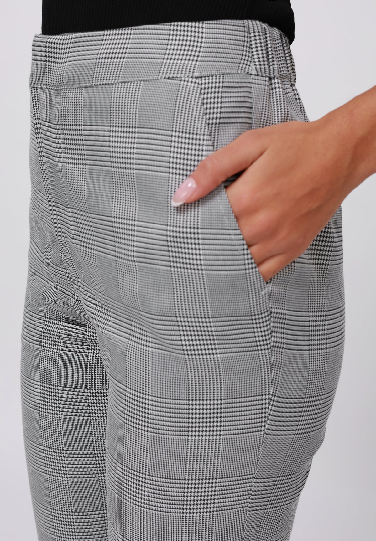 Anna Field Trousers - Black/grey