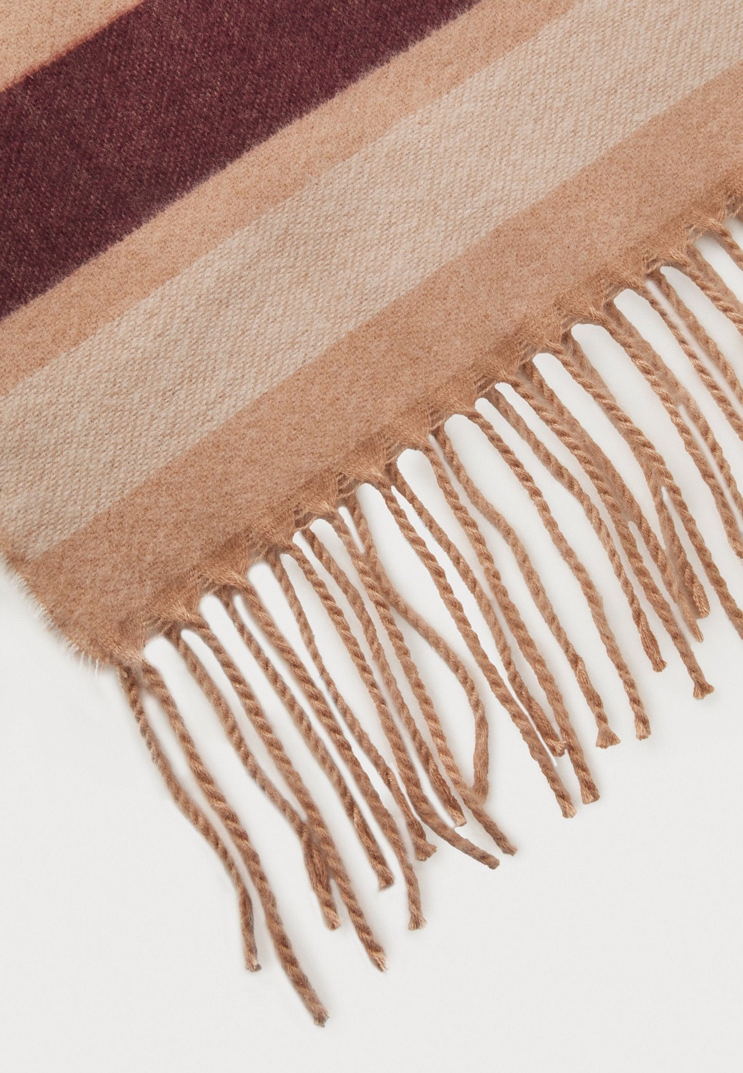 Anna Field Scarf - Nude/wine Red
