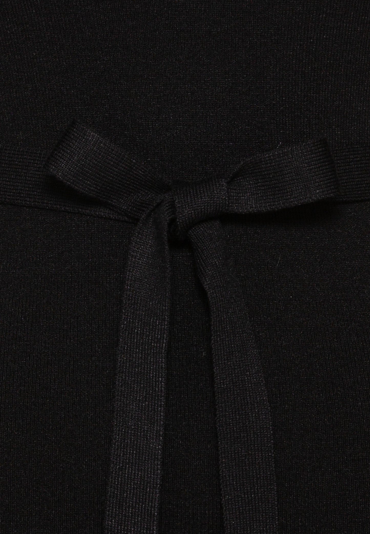Anna Field Rollkragen Ripp Mini Strickkleid Mit Gürtel - Jumper Dress - Black