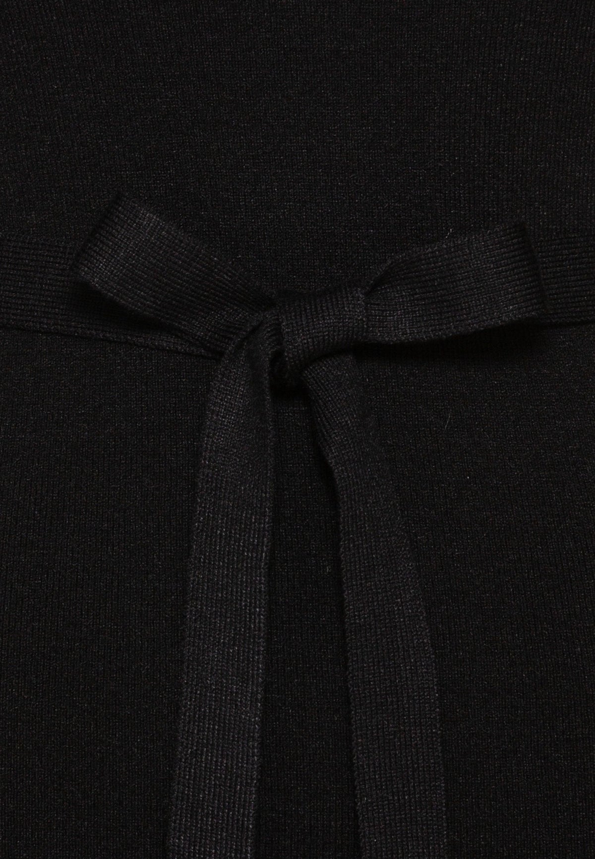 Anna Field Rollkragen Ripp Mini Strickkleid Mit Gürtel - Jumper Dress - Black
