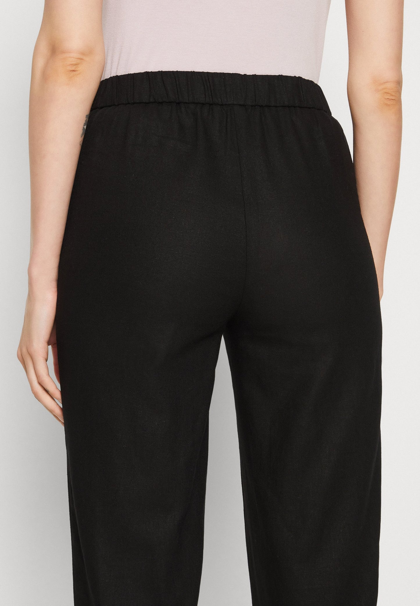 Anna Field Linen Mix - Trousers - Black