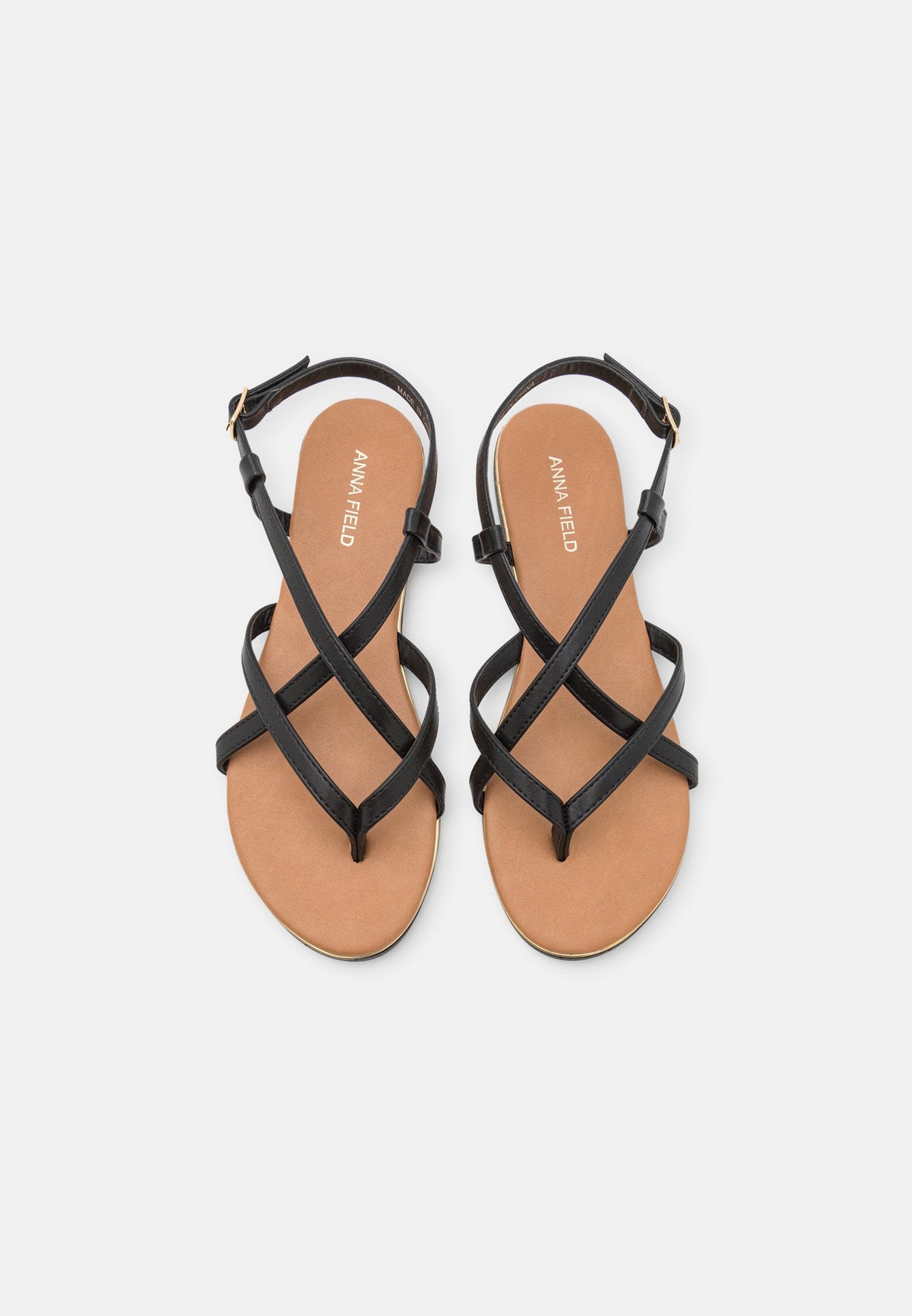 Anna Field T-Bar Sandals - Black