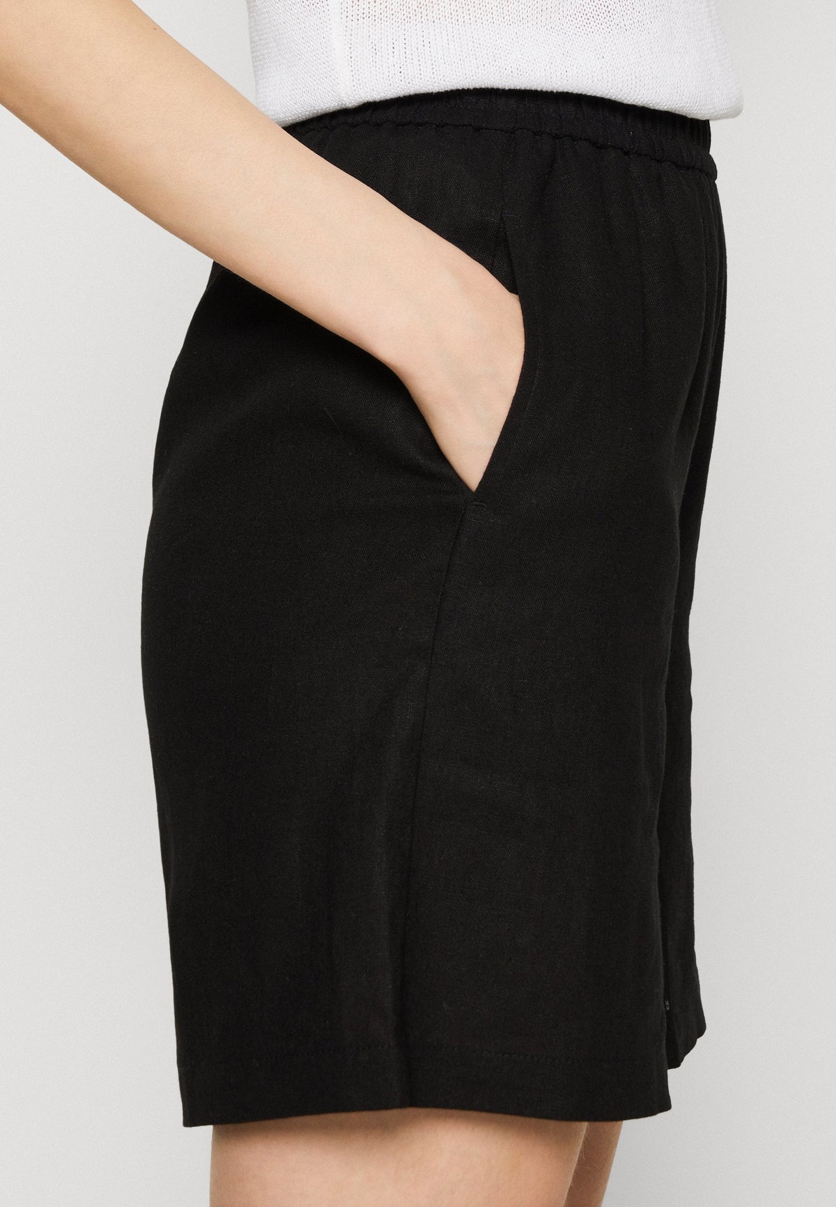 Anna Field Linen Mix - Shorts - Black