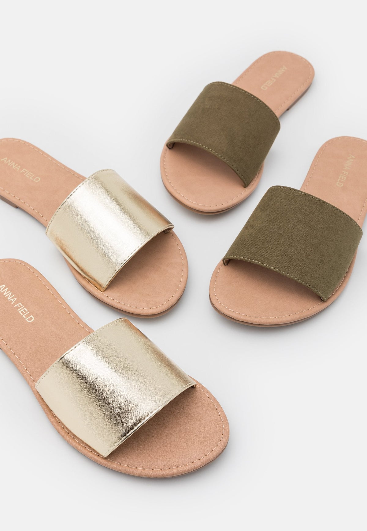 Anna Field 2 Pack - Mules - Khaki/Gold