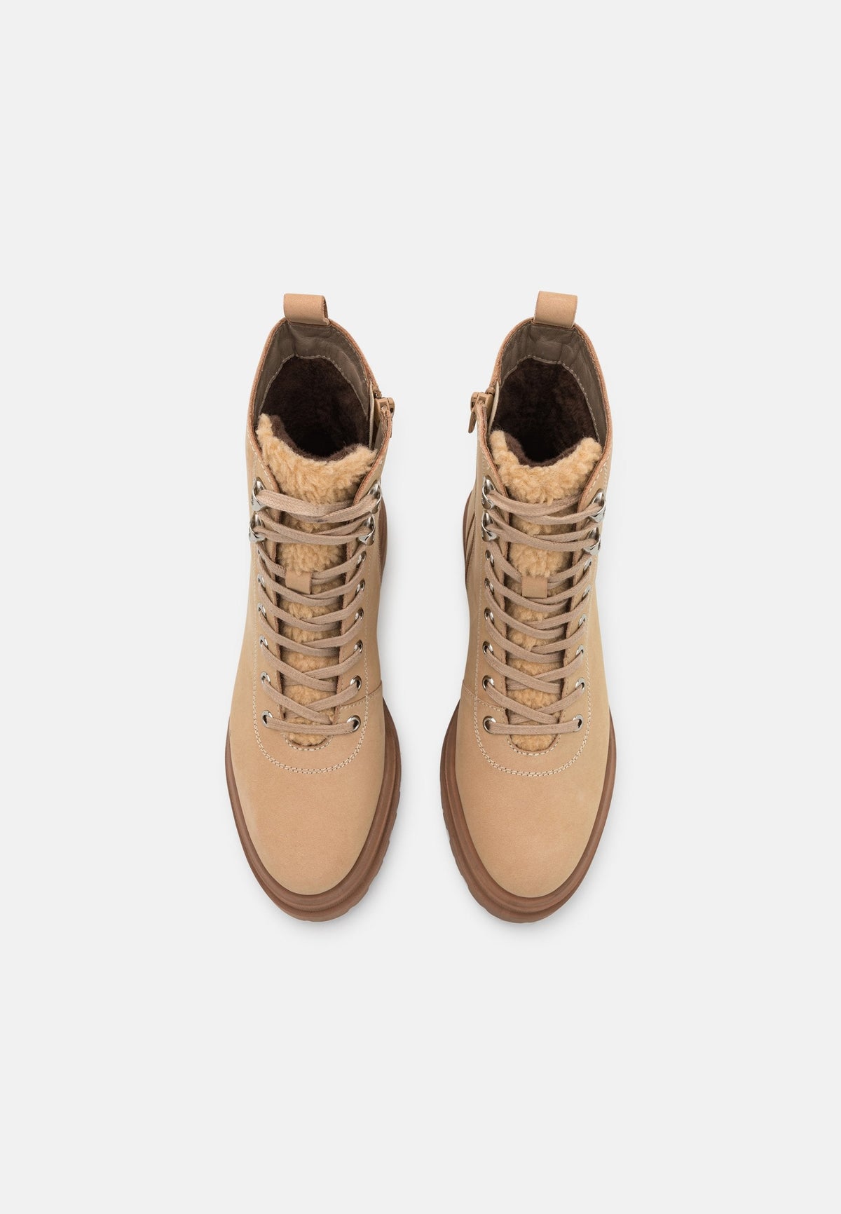 Anna Field Leather - Platform Ankle Boots - Beige