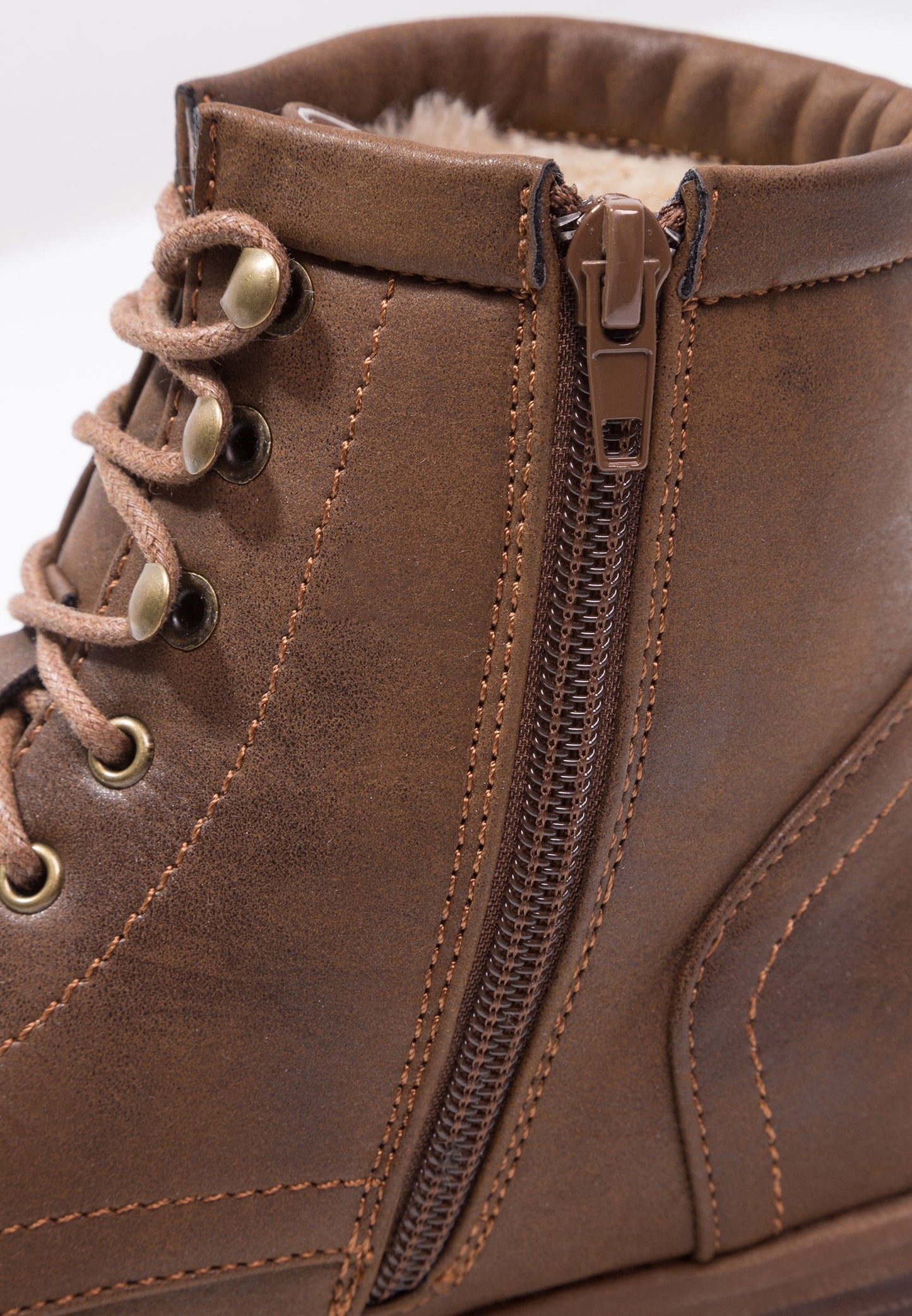 Anna Field Winter Boot - Lace-Up Ankle Boots - Coffee