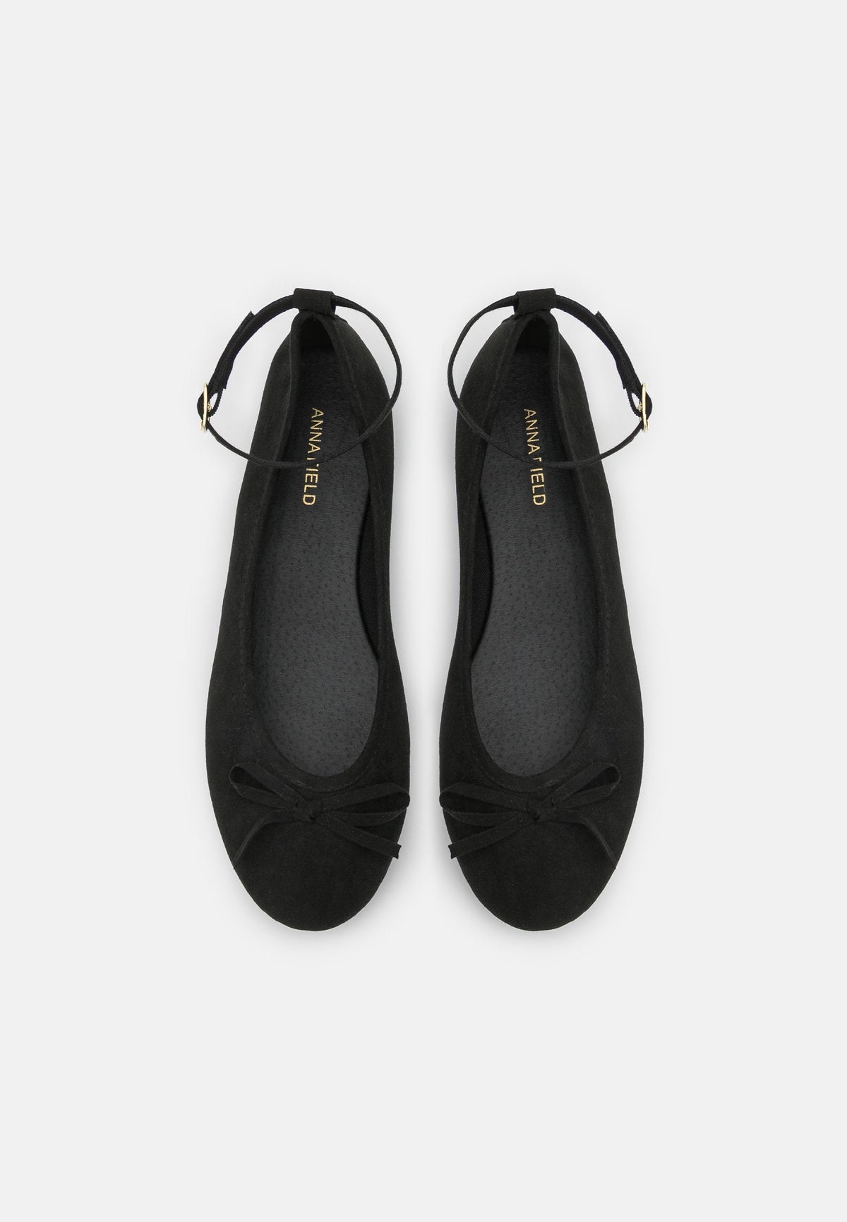 Anna Field Ankle Strap Ballet Pumps - Black
