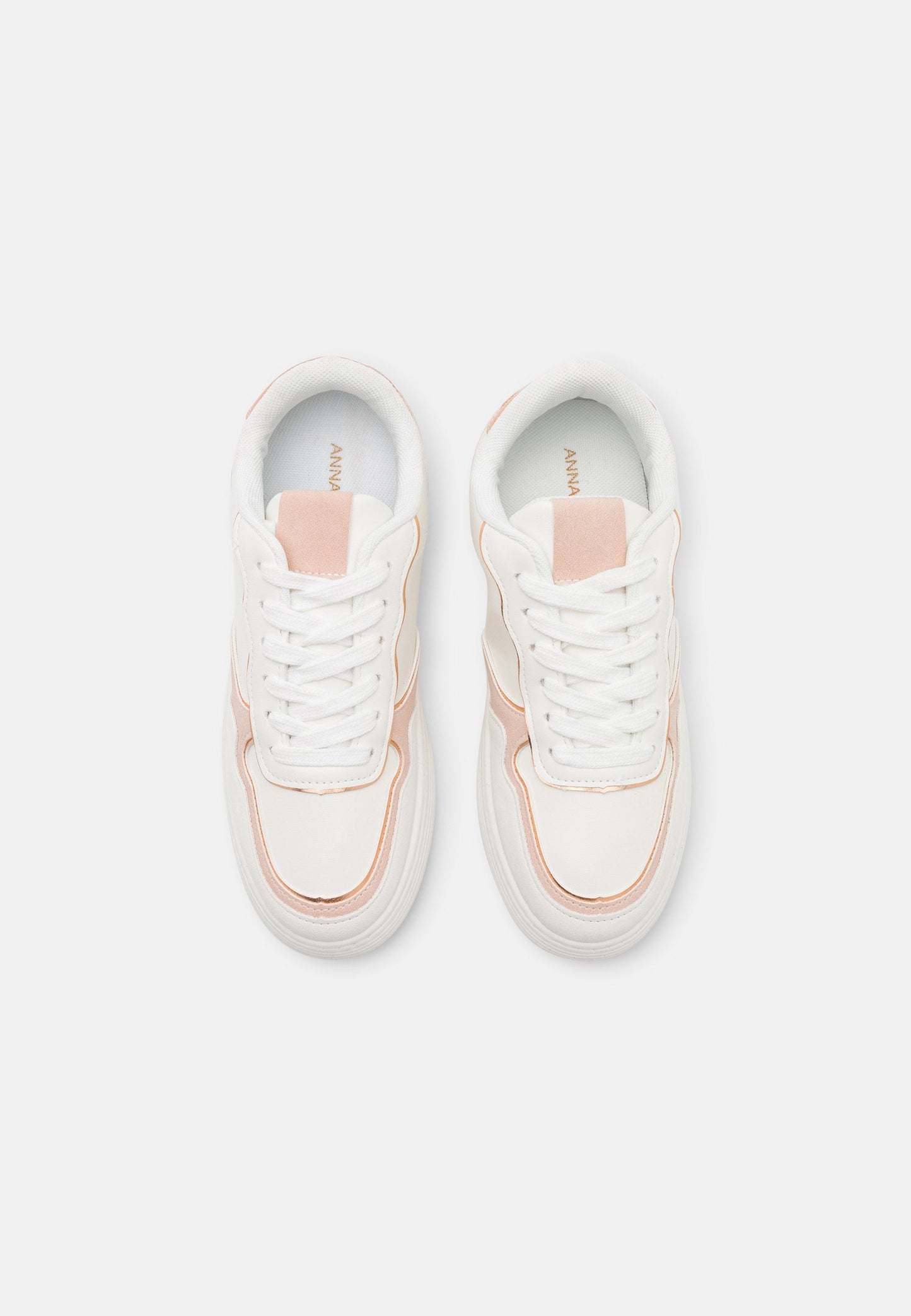 Anna Field Trainers - White/Rose Gold Coloured