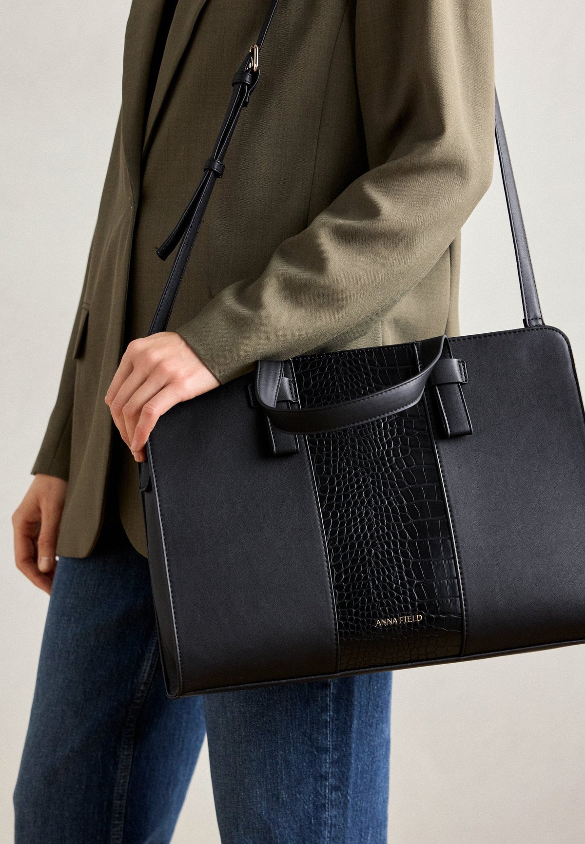 Anna Field Briefcase - Brown