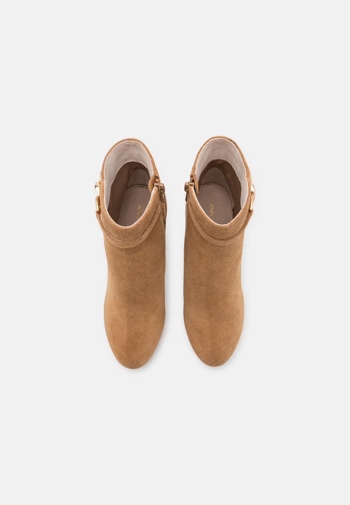 Anna Field Leather- Platform Ankle Boots - Cognac