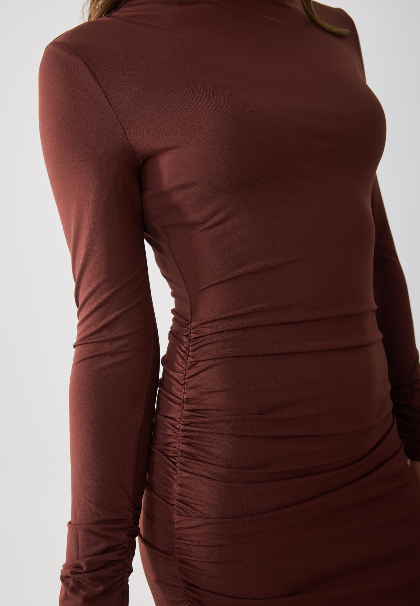 Anna Field Shift Dress - Dark Brown