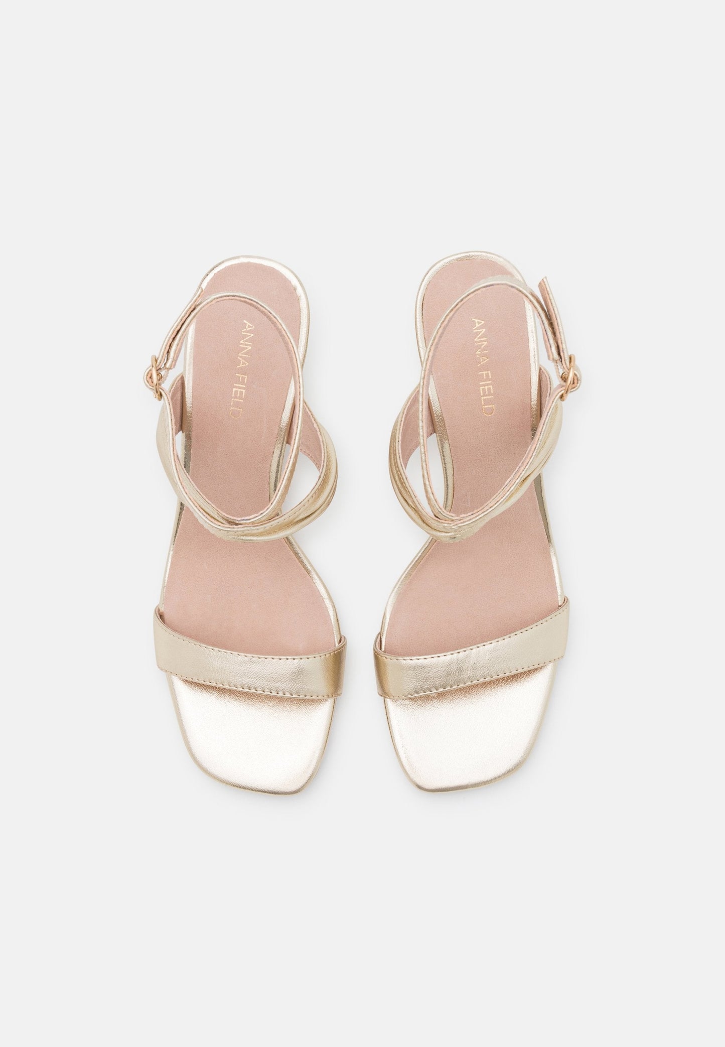Anna Field Leather- High Heeled Sandals - Gold-Coloured