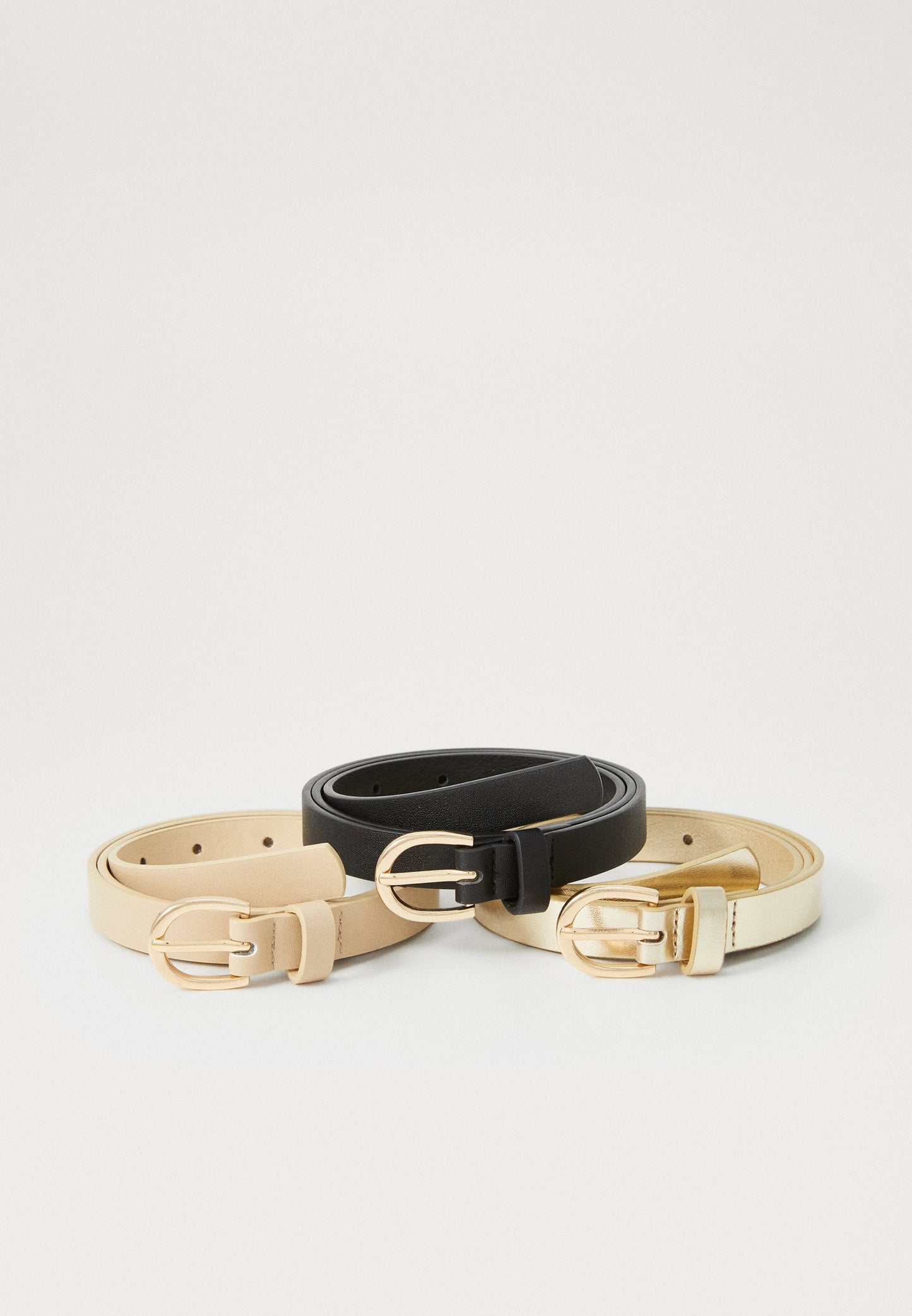 Anna Field 3 PACK - Belt - Black/light Pink/cognac