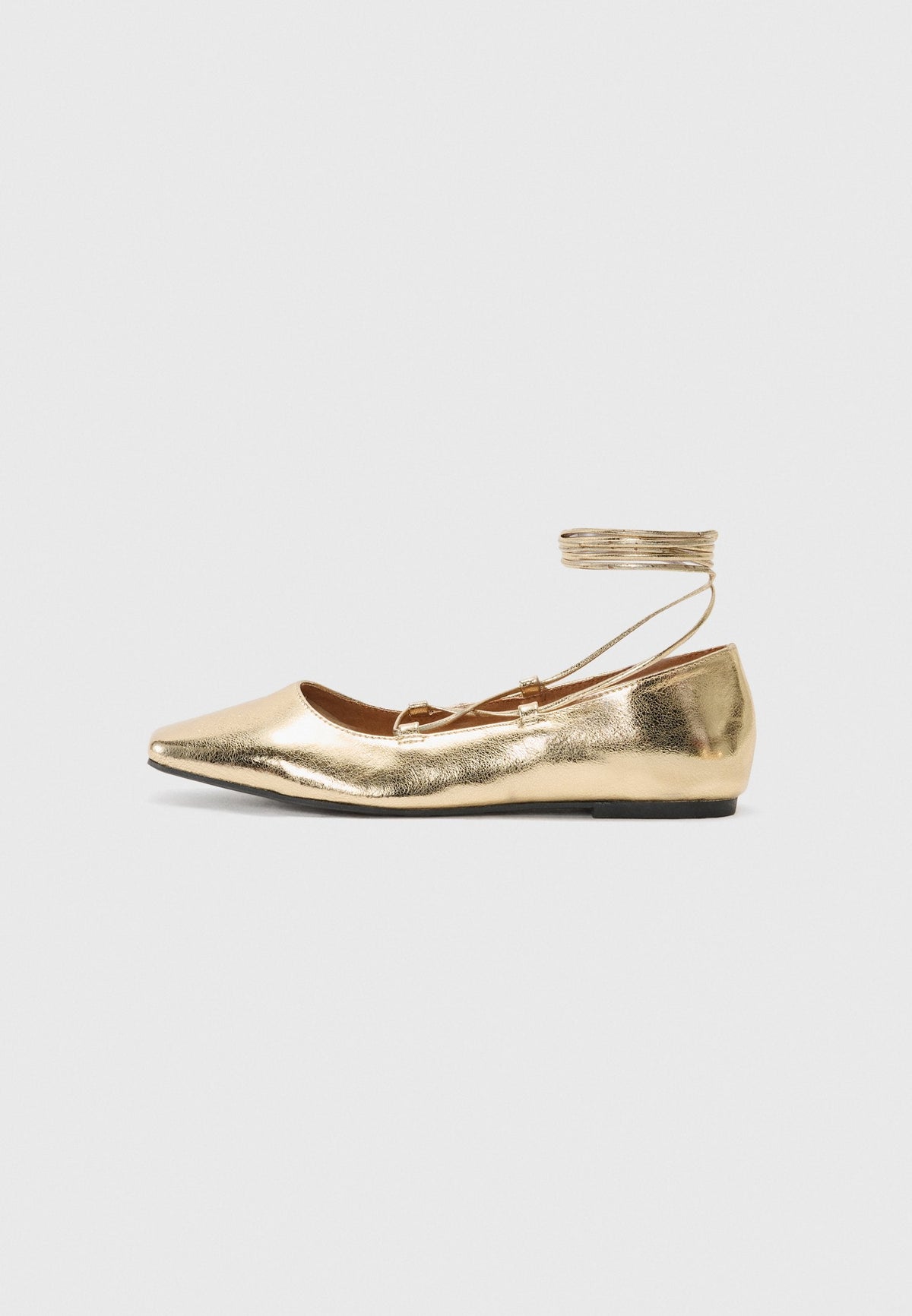 Ankle Strap Ballet Pumps - Bordeaux
