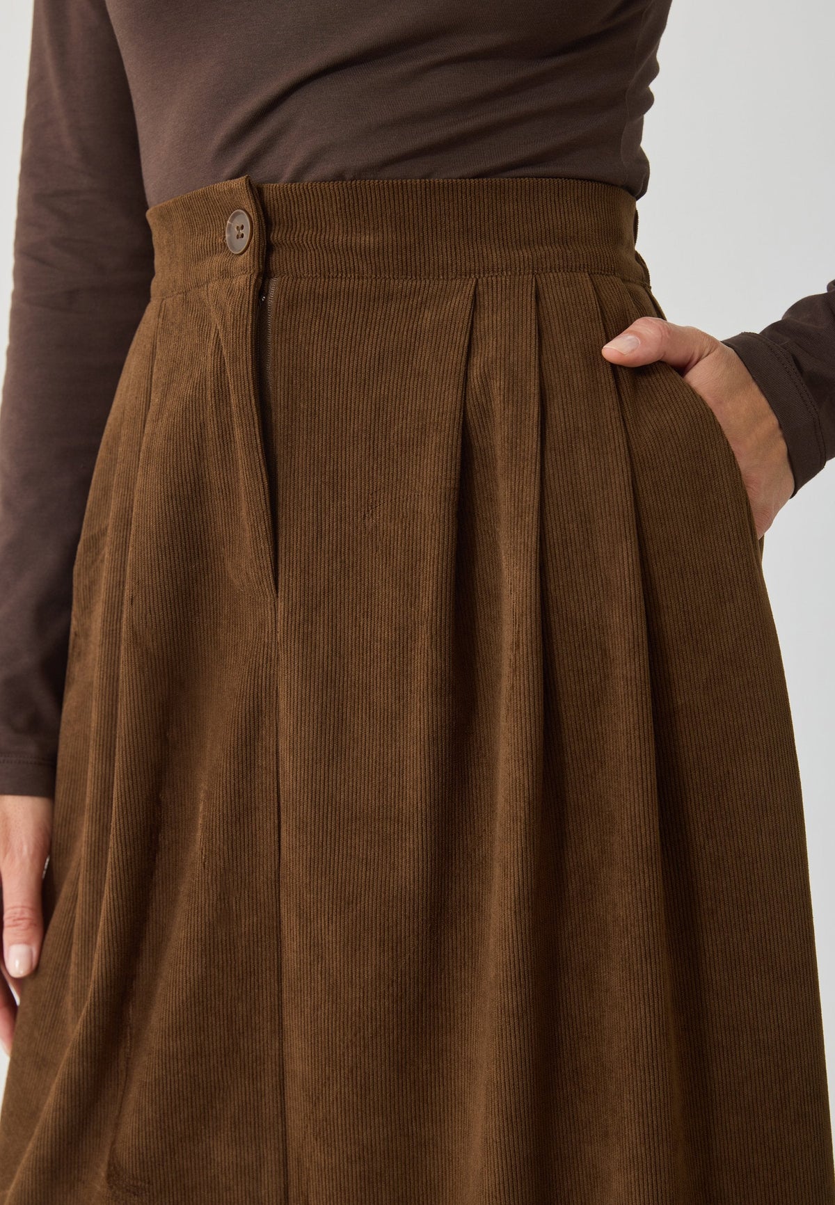 Anna Field A-line Skirt - Pinecone