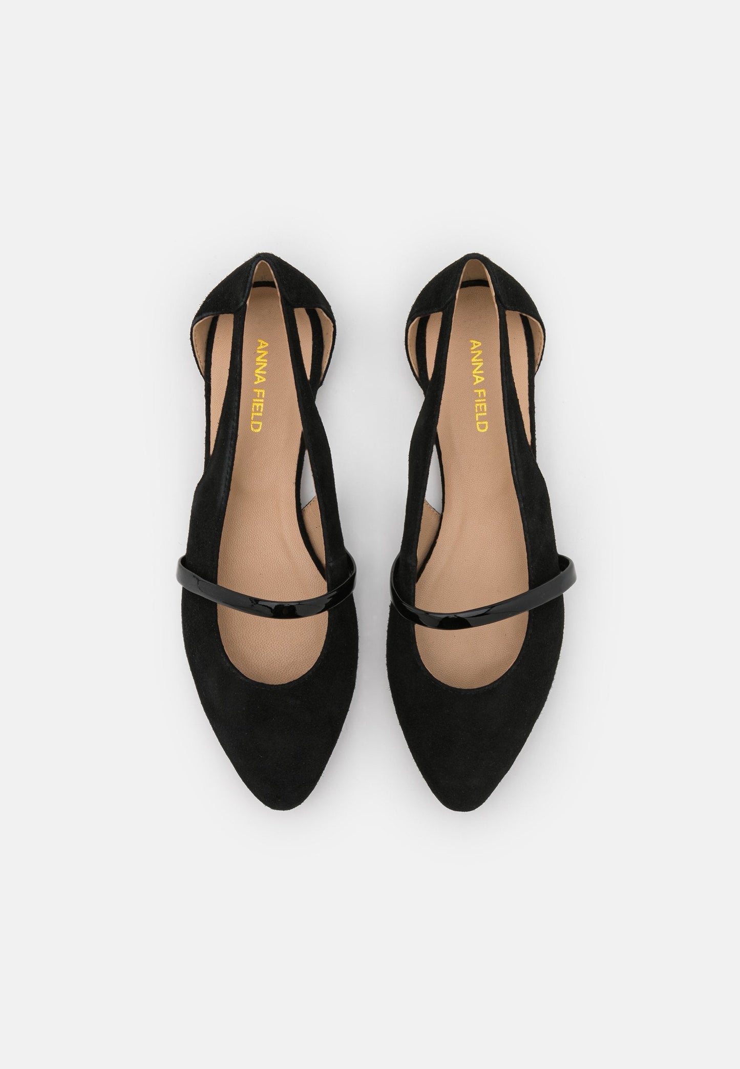 Anna Field Leather - Ankle Strap Ballet Pumps - Black